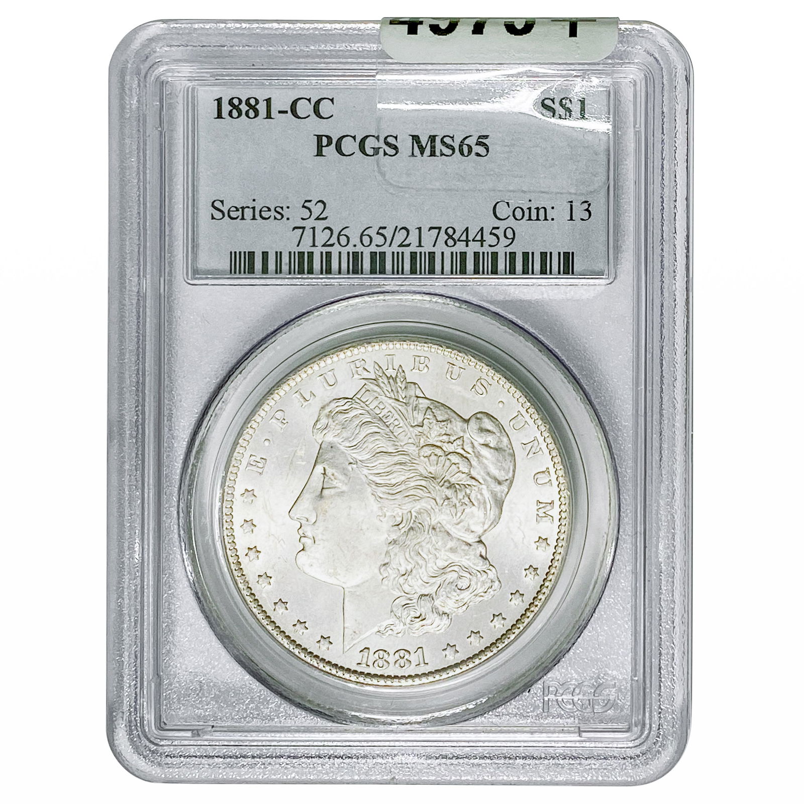 1881-CC Morgan Silver Dollar PCGS MS65 (1 of 2)