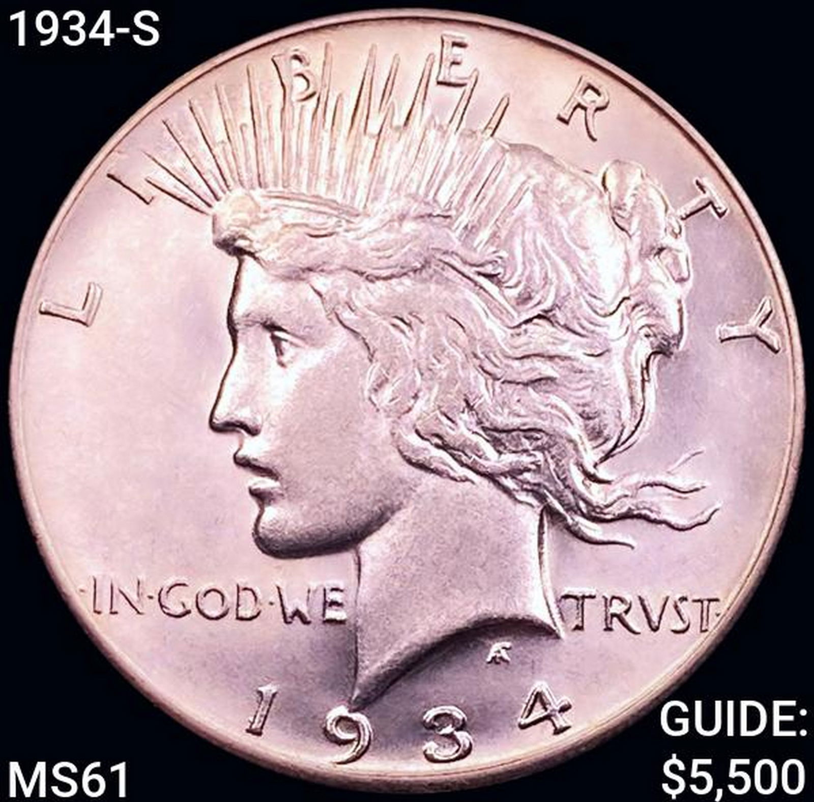 1934-S Silver Peace Dollar UNCIRCULATED (1 of 2)