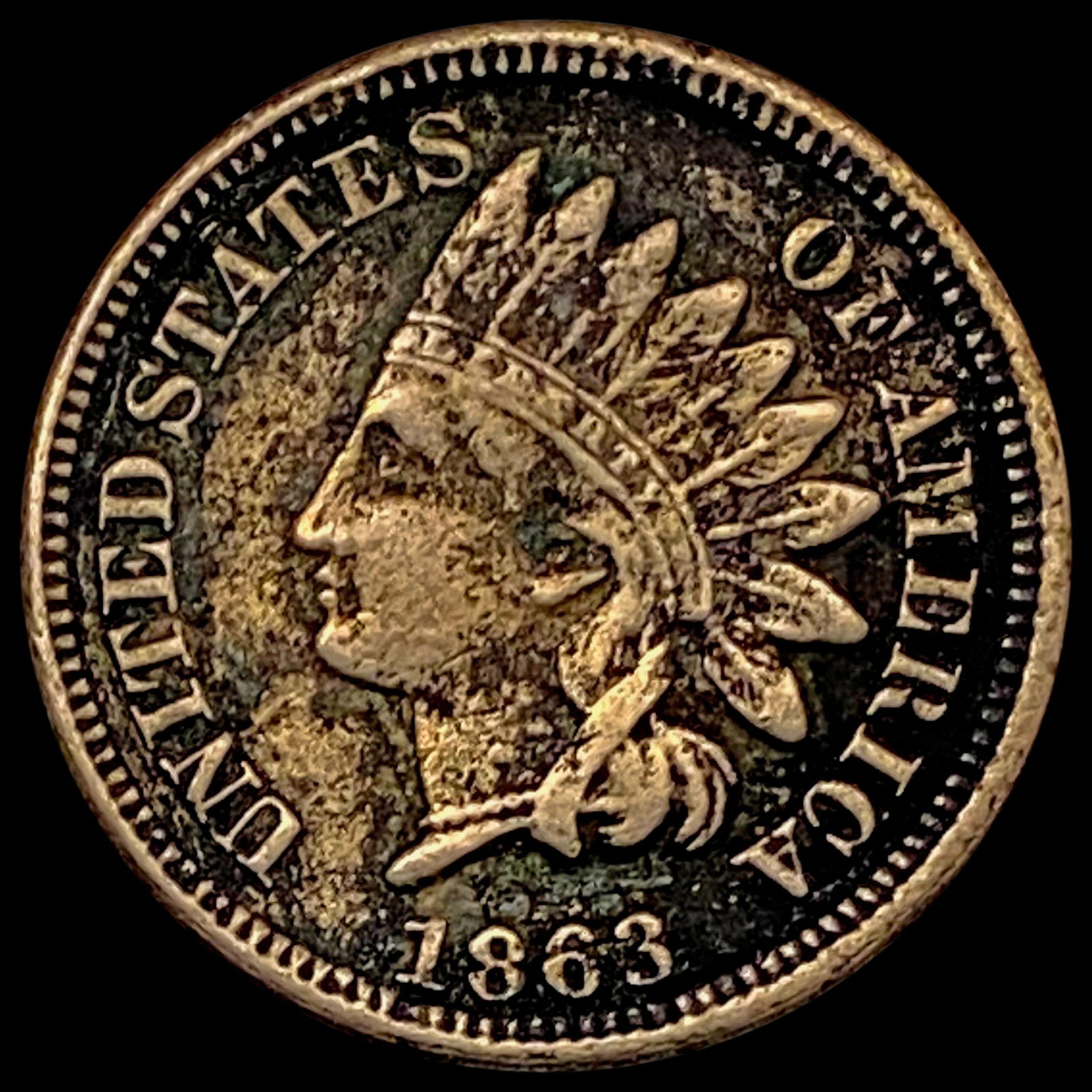 1863 Indian Head Cent LIGHTLY CIRCULATED (1 of 2)