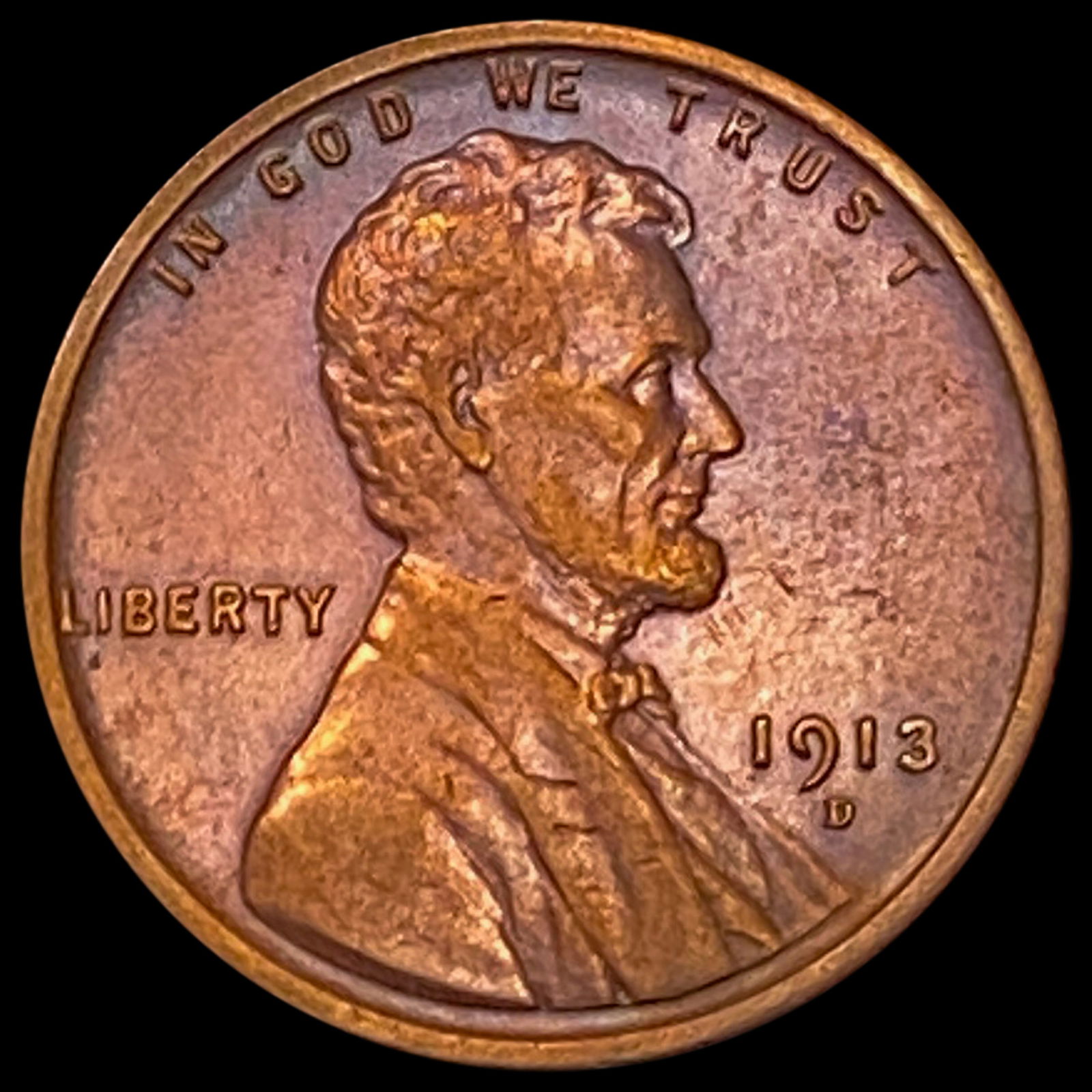 1913-D RED Wheat Cent UNCIRCULATED (1 of 2)
