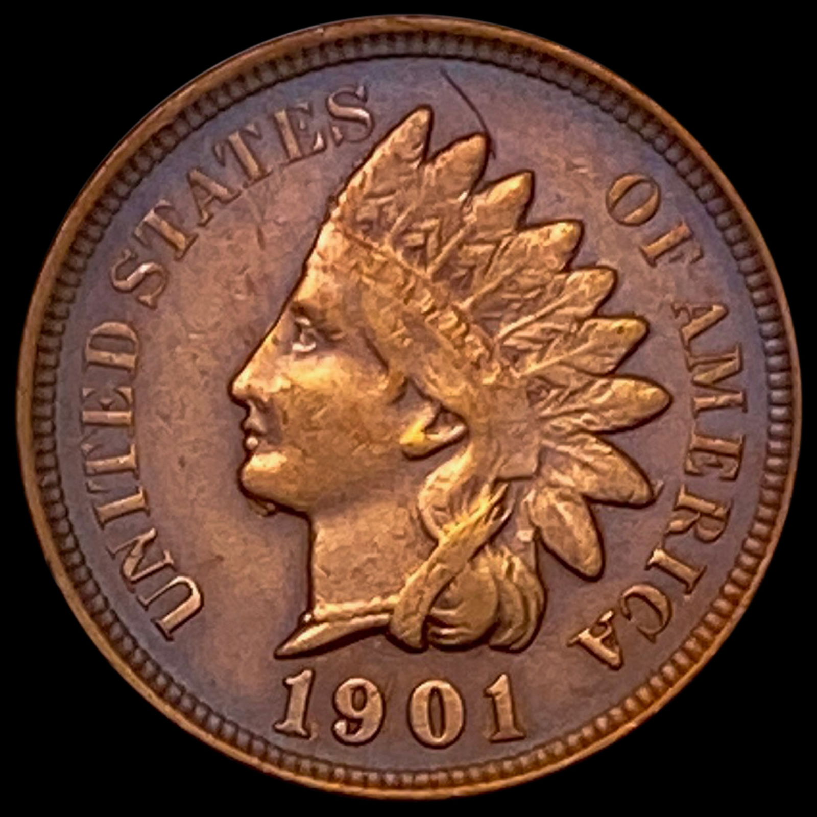 1901 Indian Head Cent CLOSELY UNCIRCULATED (1 of 2)