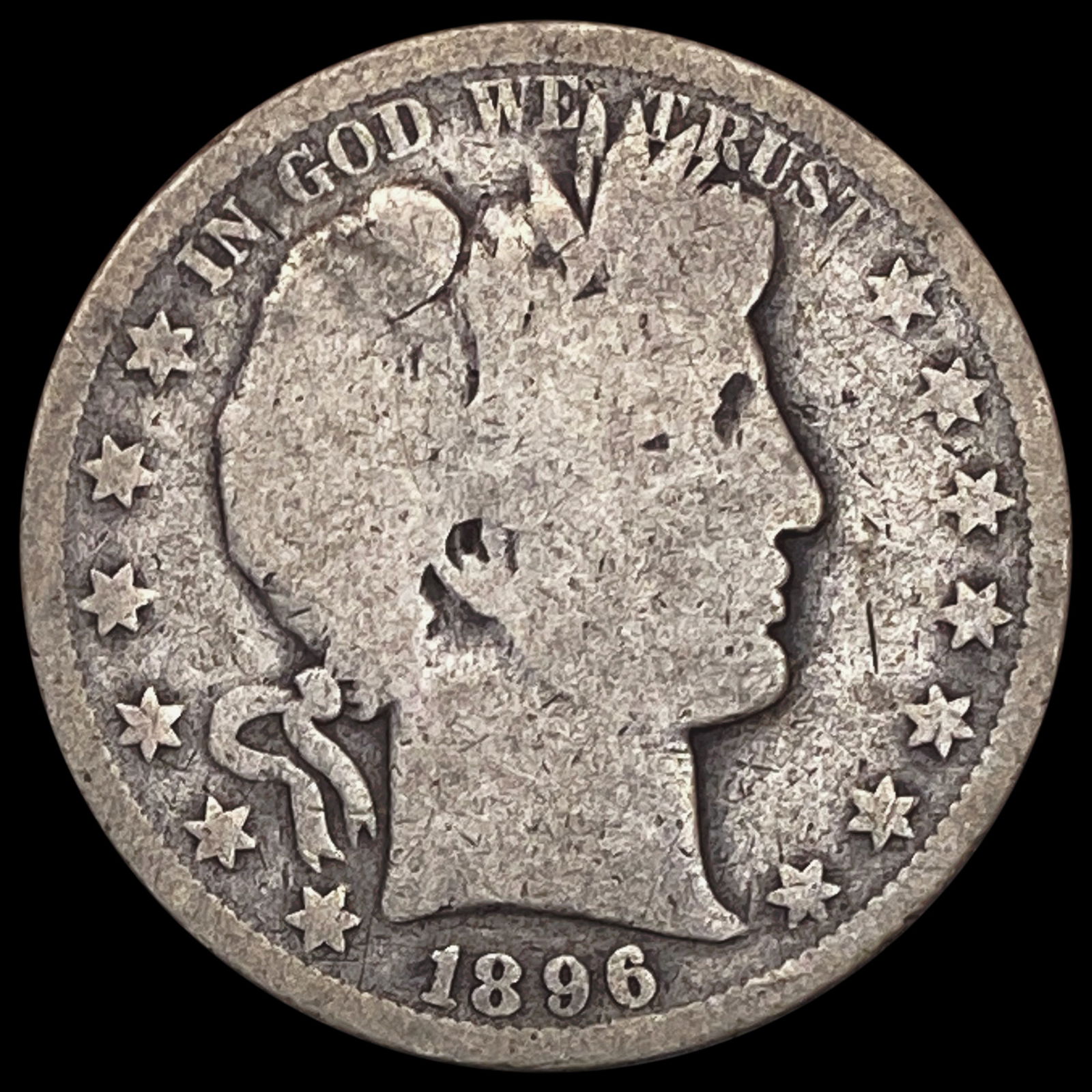1896-O Barber Half Dollar NICELY CIRCULATED (1 of 2)