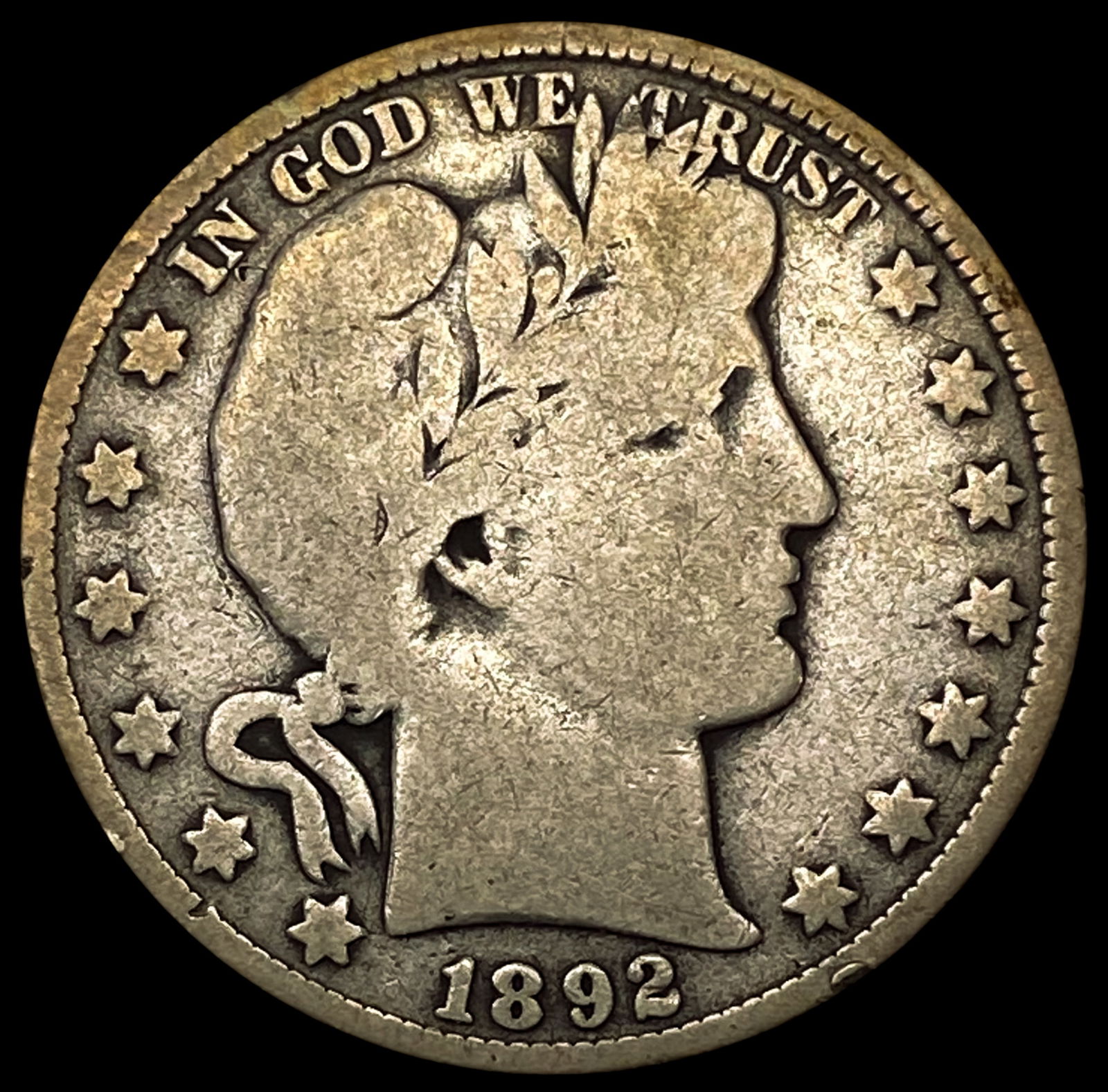 1892-O Barber Half Dollar NICELY CIRCULATED (1 of 2)