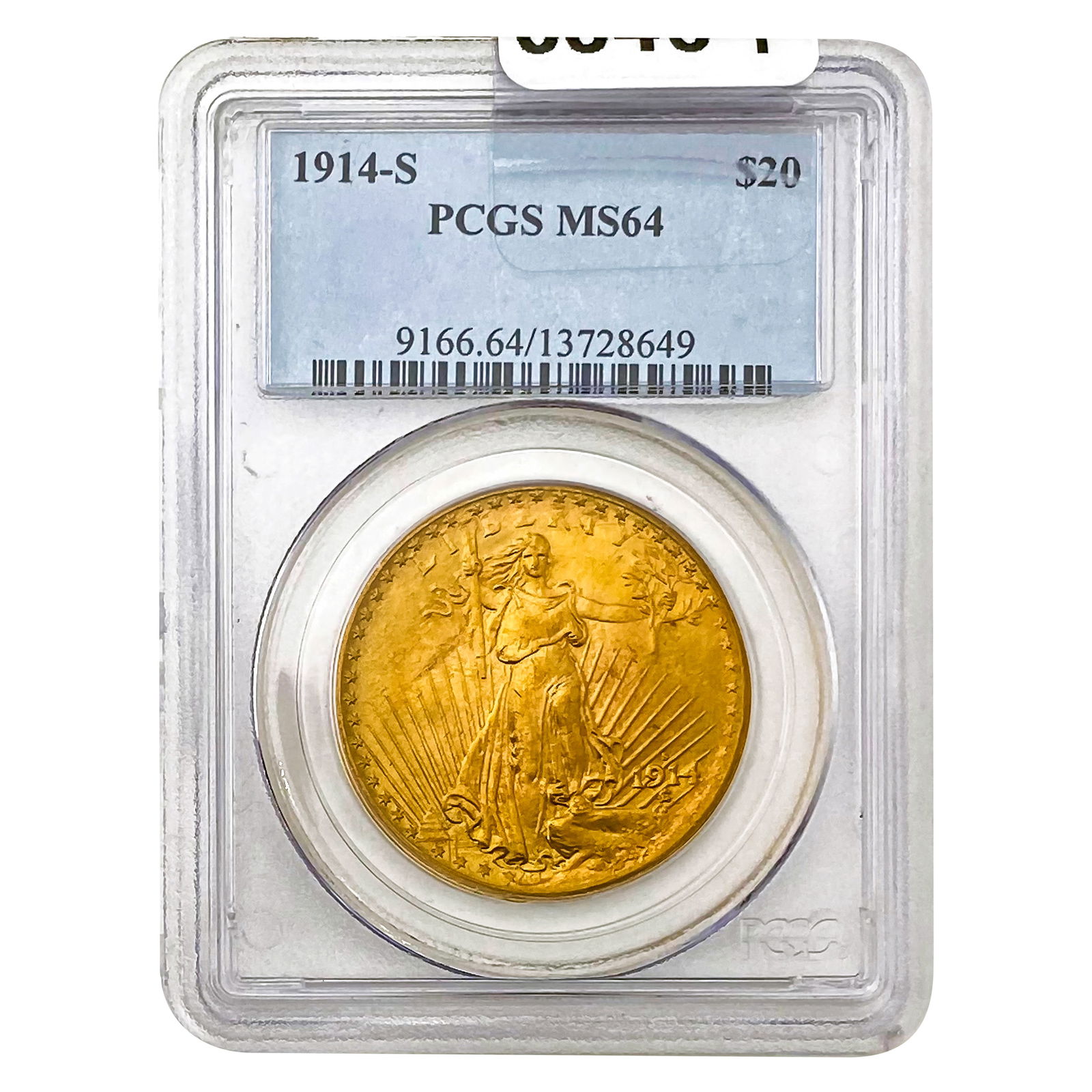 1914-S $20 Gold Double Eagle PCGS MS64 (1 of 2)