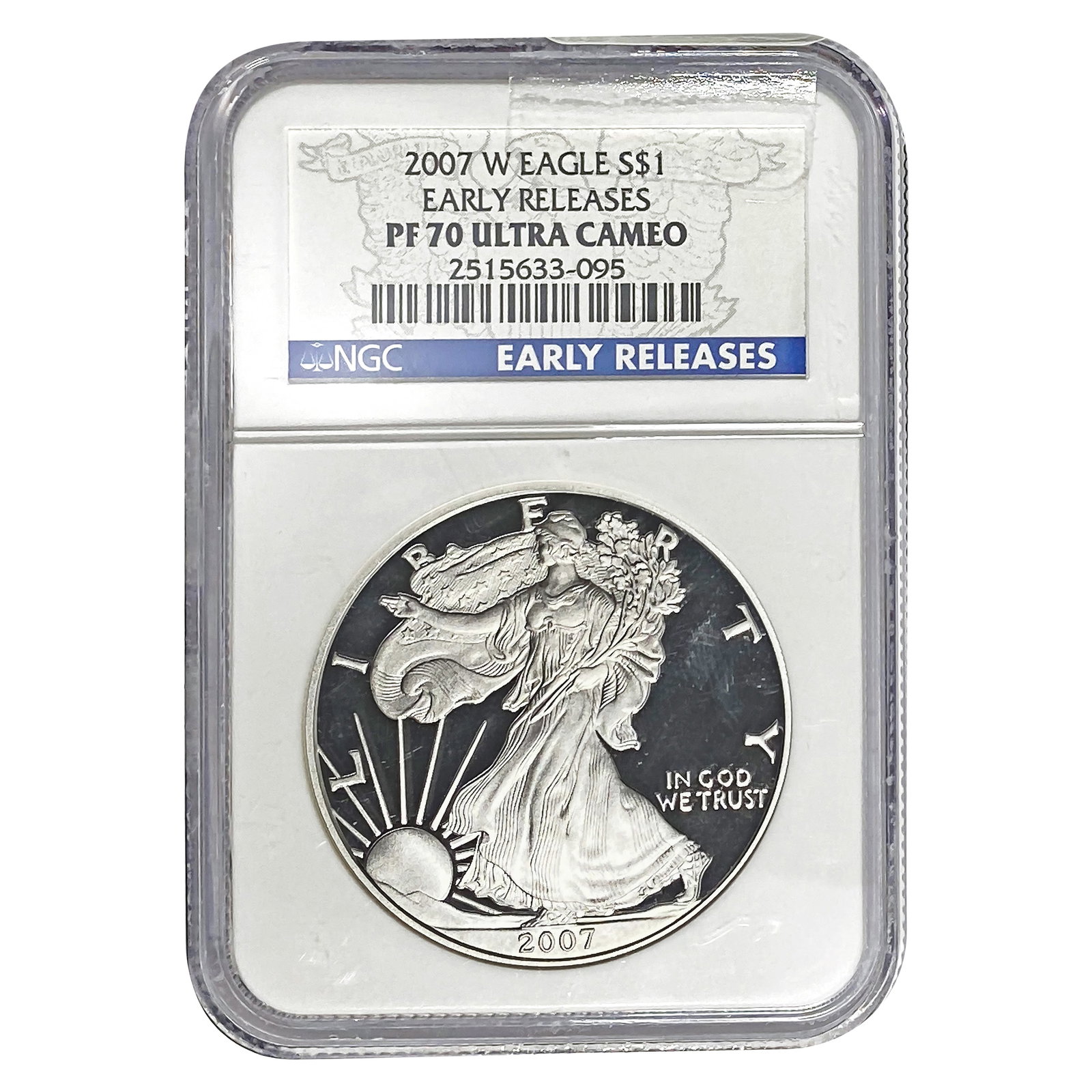 2007-W Silver Eagle NGC PF70 Ultra Cameo: 2007-W Silver Eagle NGC PF70 Ultra Cameo