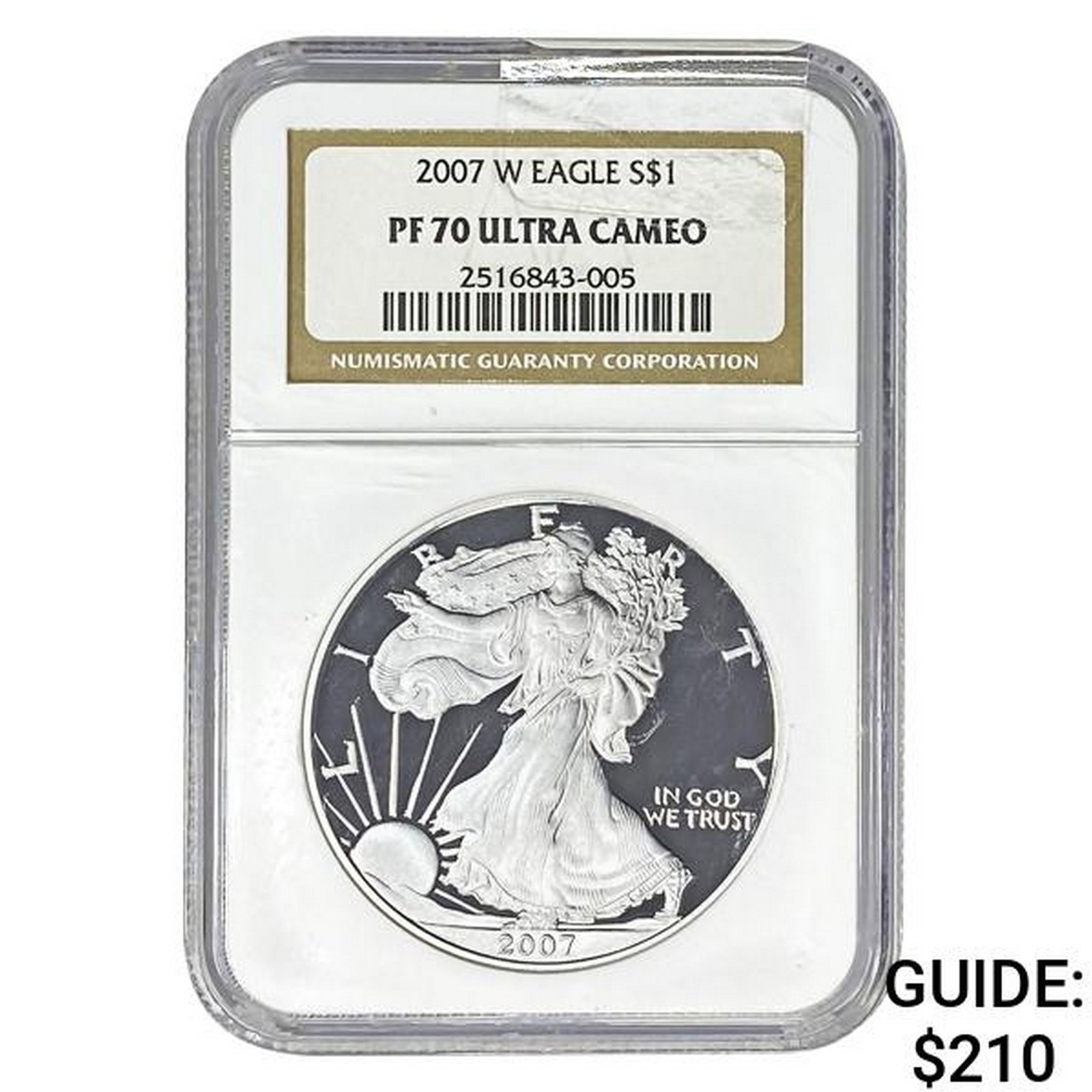 2007-W Eagle $1 NGC PF70 Ultra Cameo: 2007-W Eagle $1 NGC PF70 Ultra Cameo