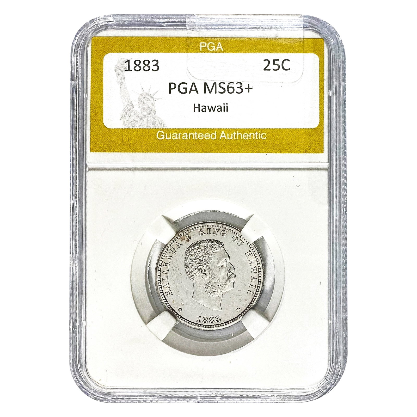 1883 Hawaii 25C PGA MS63+: 1883 Hawaii 25C PGA MS63+