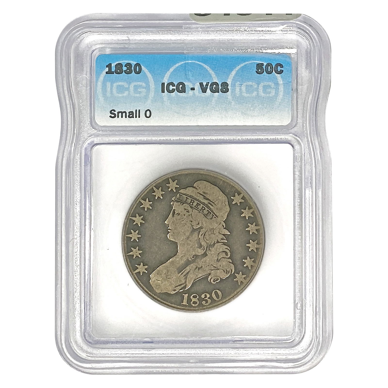 1830 Capped Bust Half Dollar ICG VG8 Small 0 (1 of 2)
