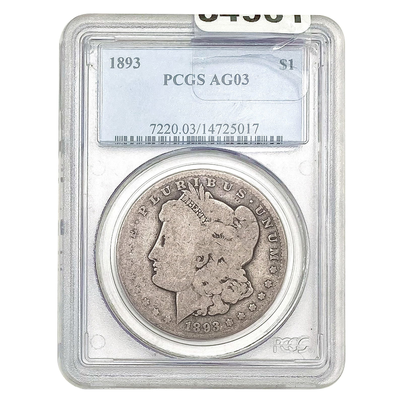 1893 Morgan Silver Dollar PCGS AG03 (1 of 2)