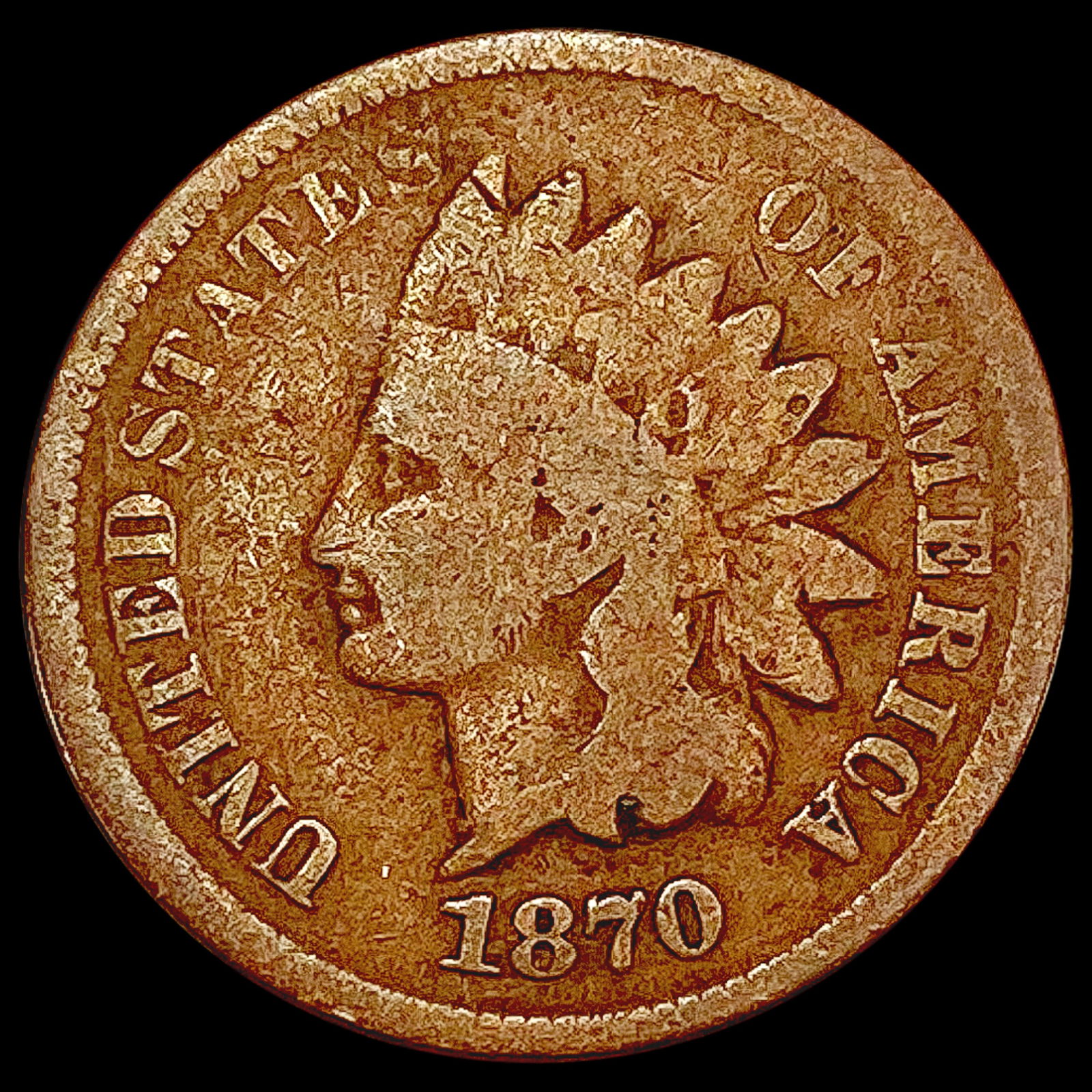 1870 Indian Head Cent NICELY CIRCULATED (1 of 2)