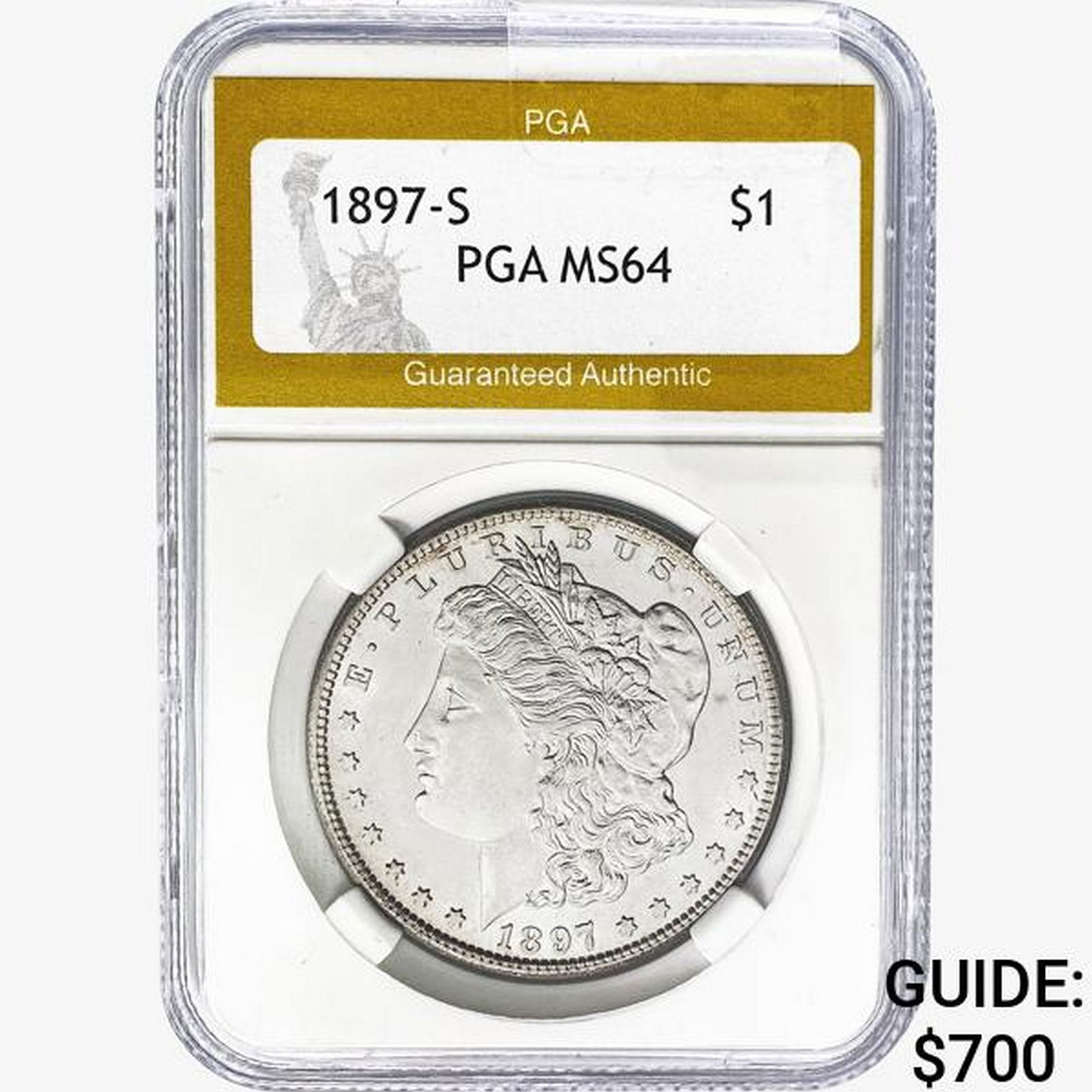 1897-S Morgan Silver Dollar PGA MS64 (1 of 2)