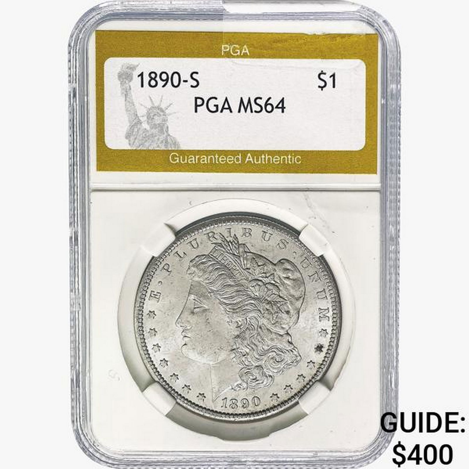 1890-S Morgan Silver Dollar PGA MS64 (1 of 2)