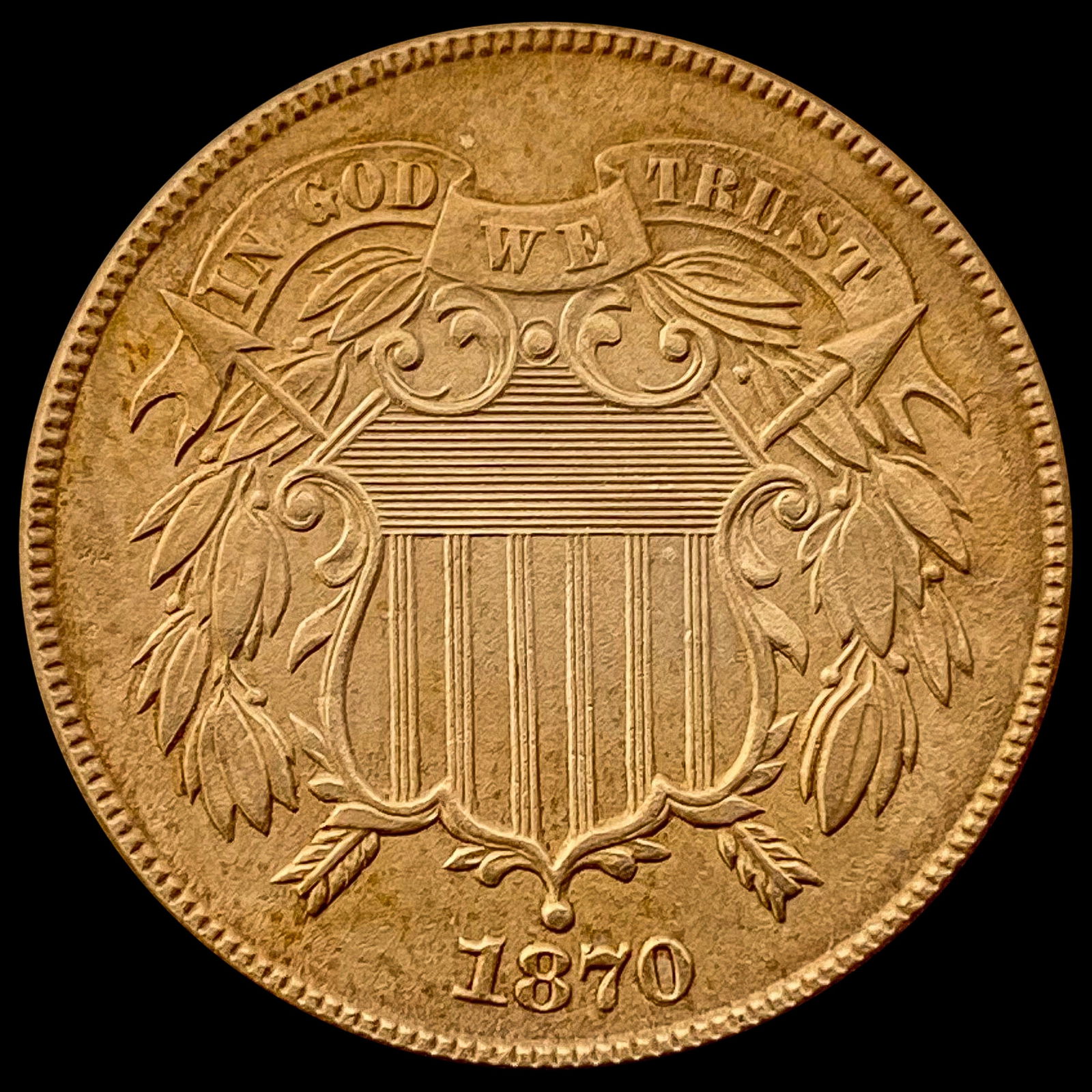 1870 Two-Cent Piece UNCIRCULATED (1 of 2)