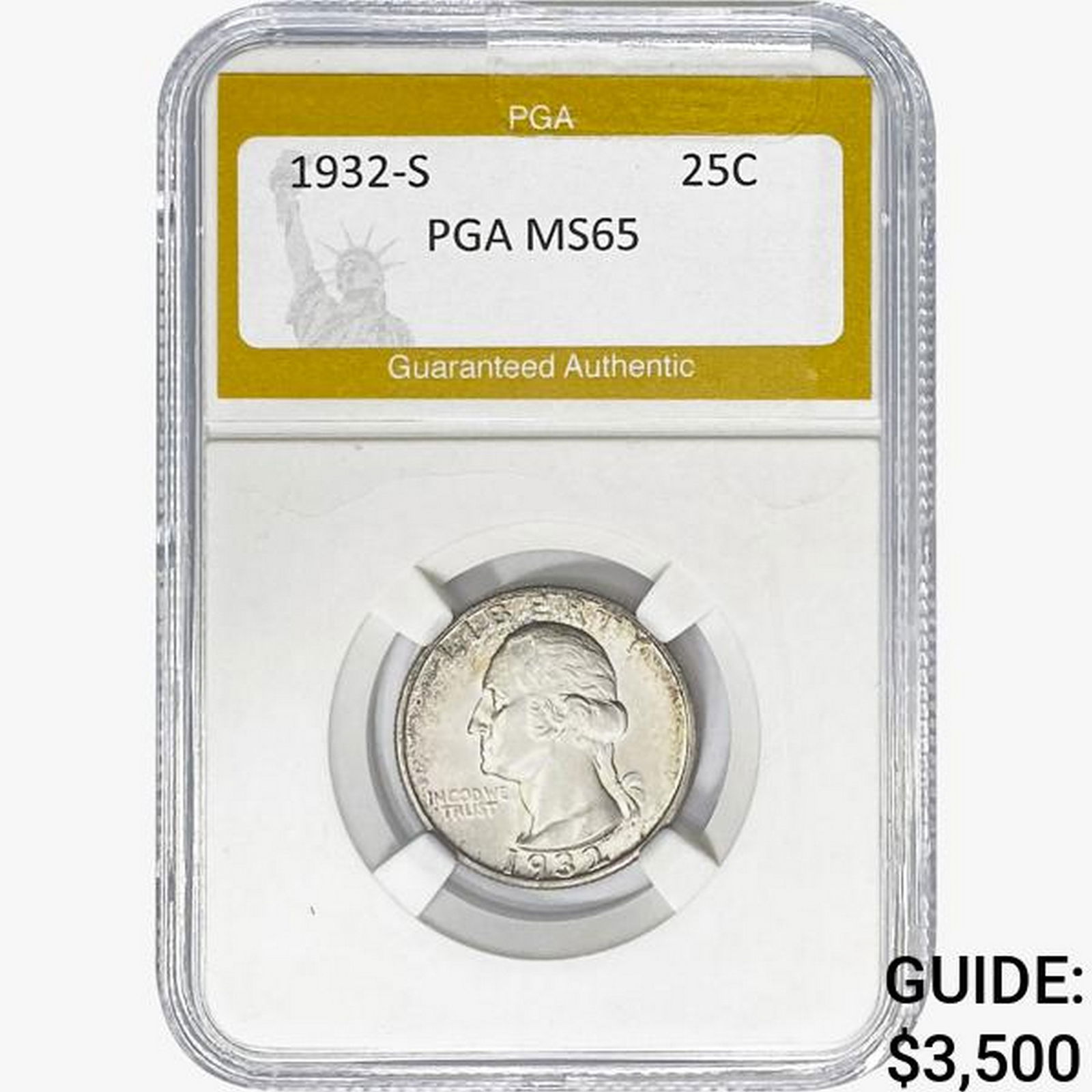 1932-S Washington Silver Quarter PGA MS65 (1 of 2)