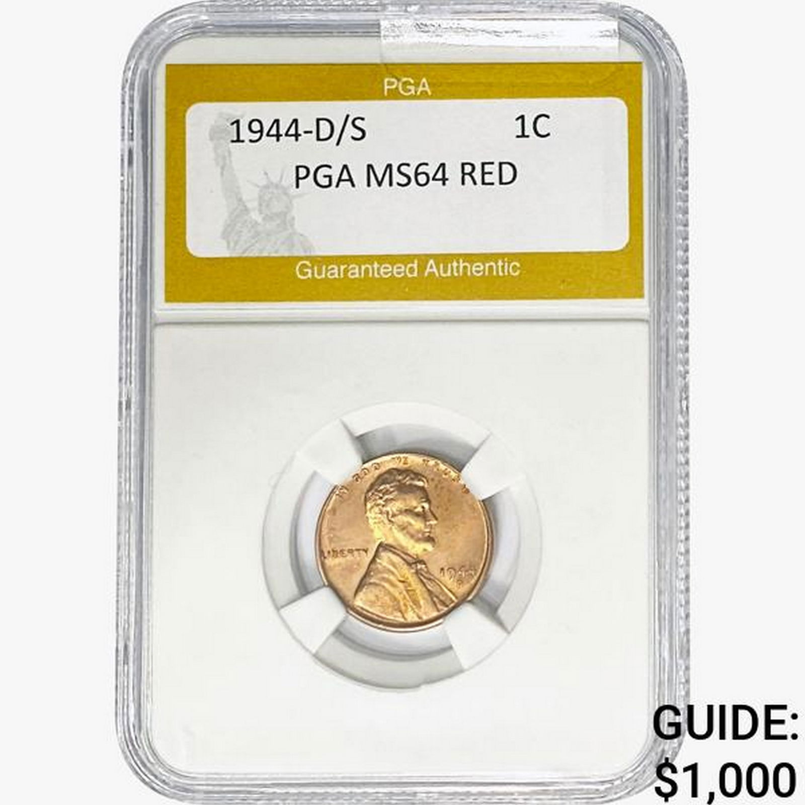 1944-D/S Wheat Cent PGA MS64 RED (1 of 2)