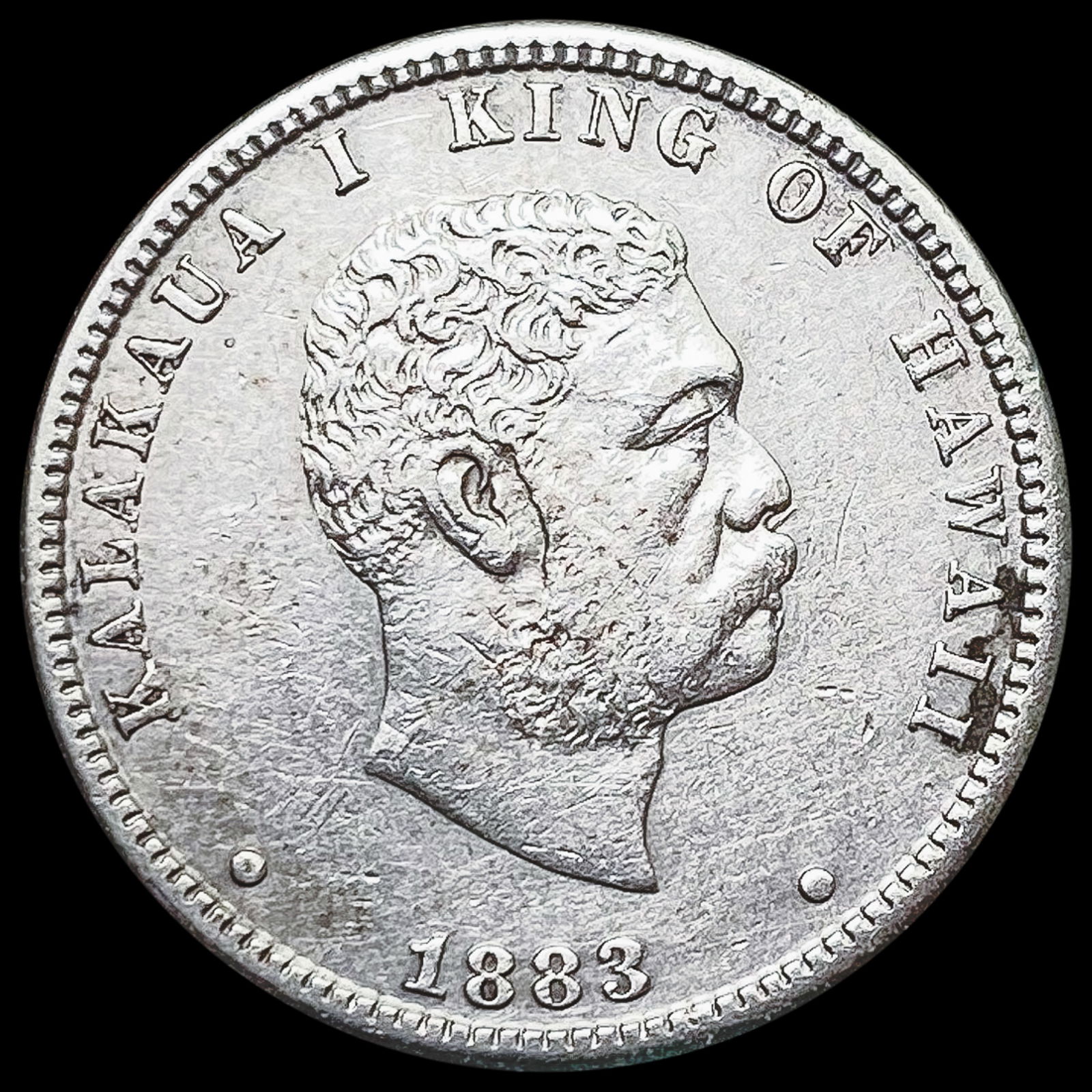 1883 Hawaii Quarter Dollar CLOSELY UNCIRCULATED (1 of 2)