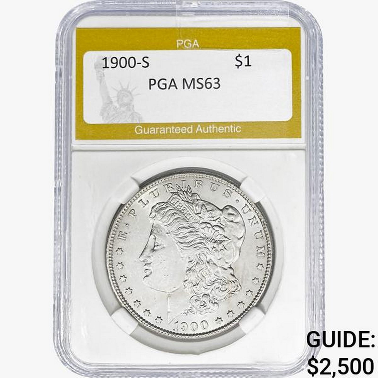 1900-S Morgan Silver Dollar PGA MS63 (1 of 2)