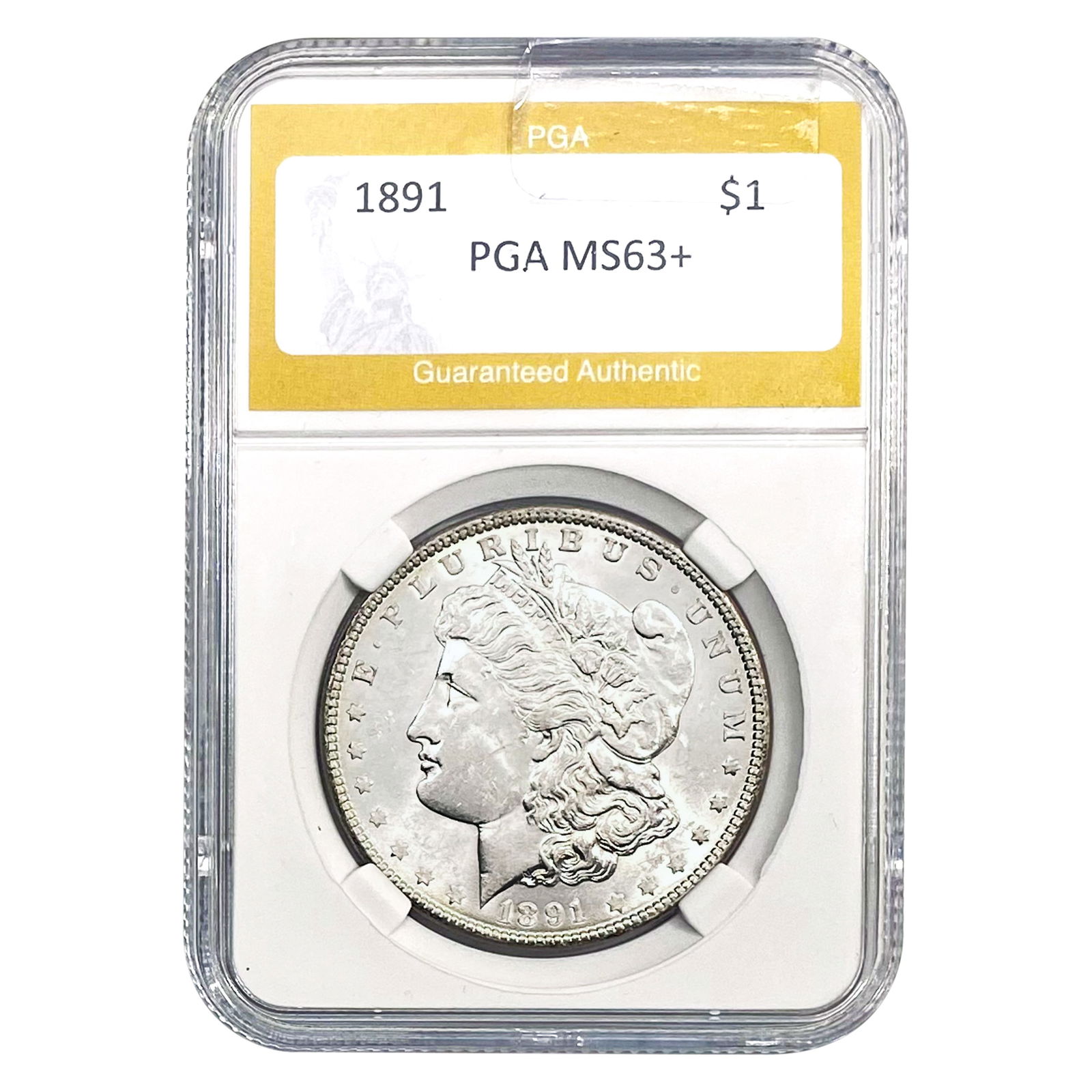 1891 Morgan Silver Dollar PGA MS63+ (1 of 2)