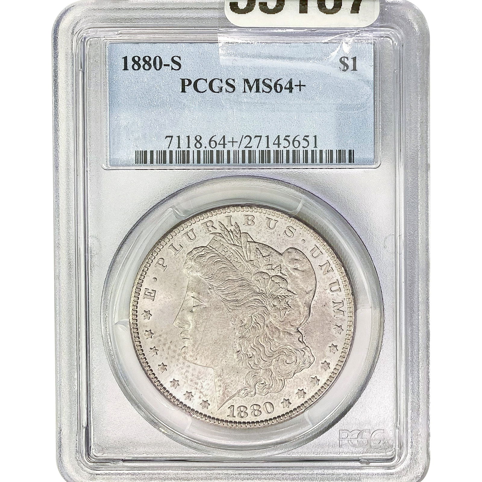 1880-S Morgan Dollar PCGS MS64+ (1 of 2)