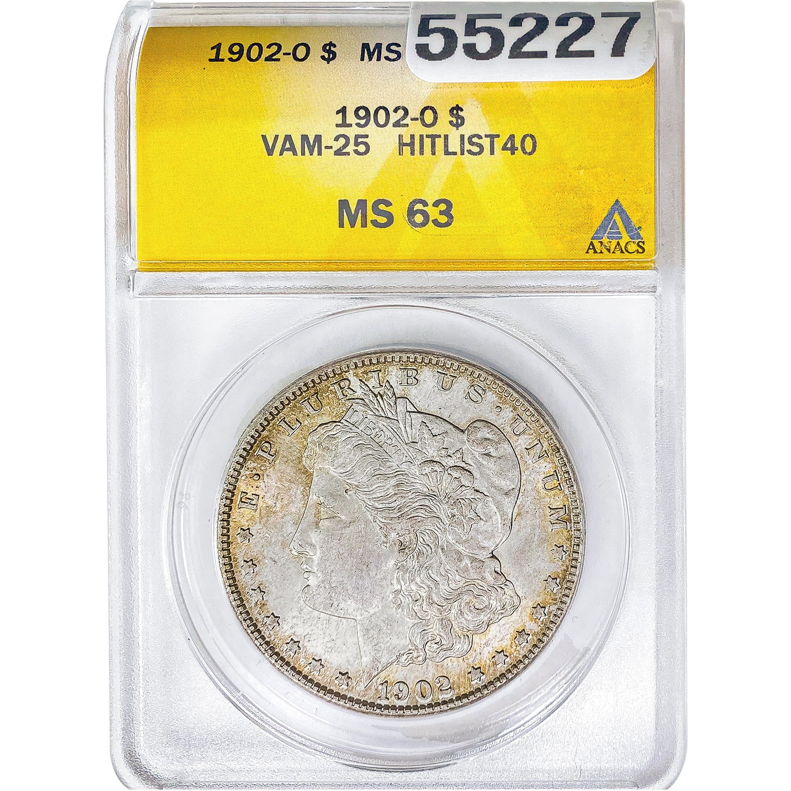 1902-O Morgan Dollar ANACS MS63: 1902-O Morgan Dollar ANACS MS63