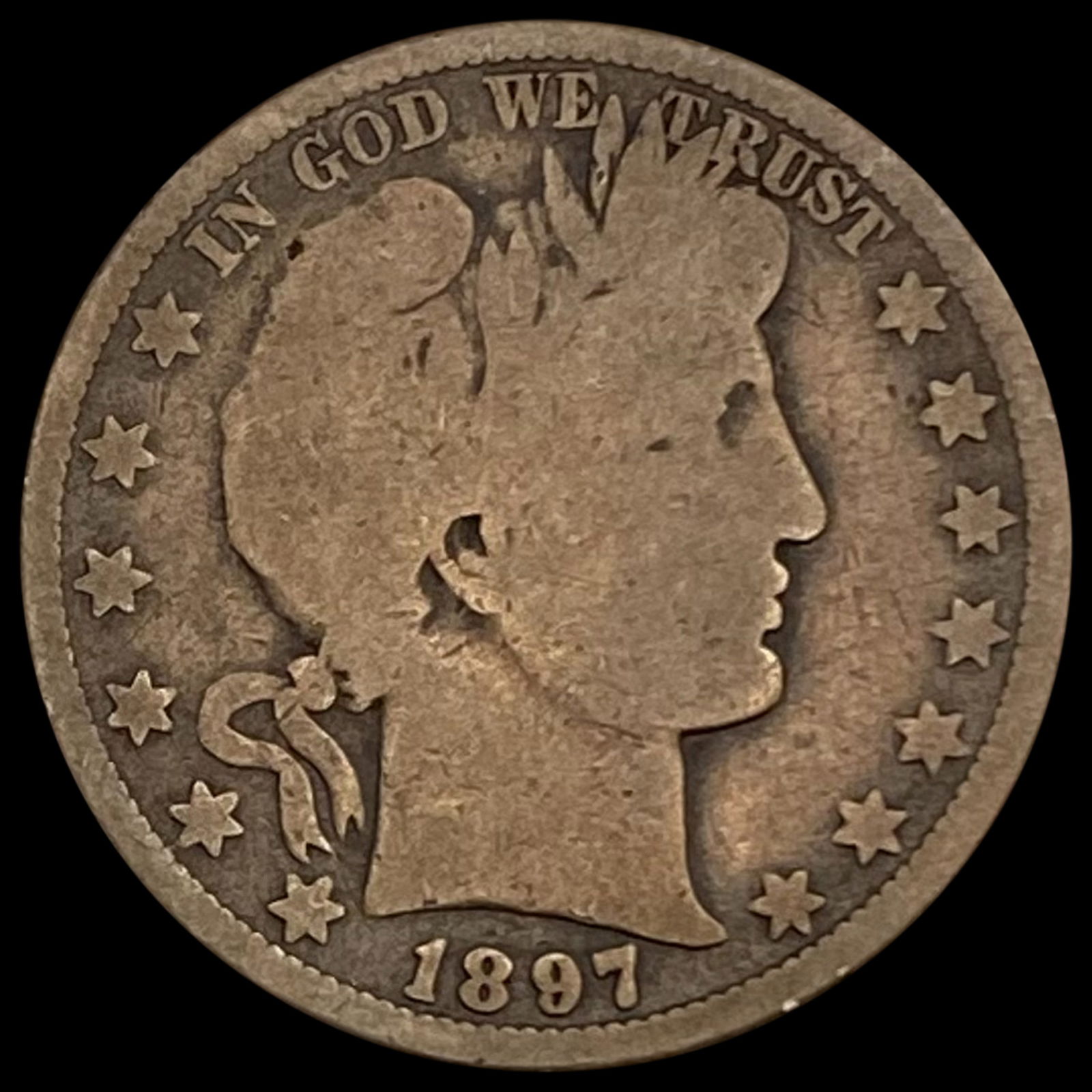 1897-O Barber Half Dollar NICELY CIRCULATED (1 of 2)