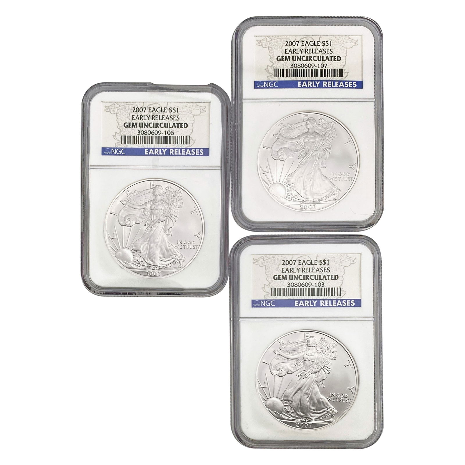 2007 American Silver Eagle NGC Gem Unc (1 of 2)