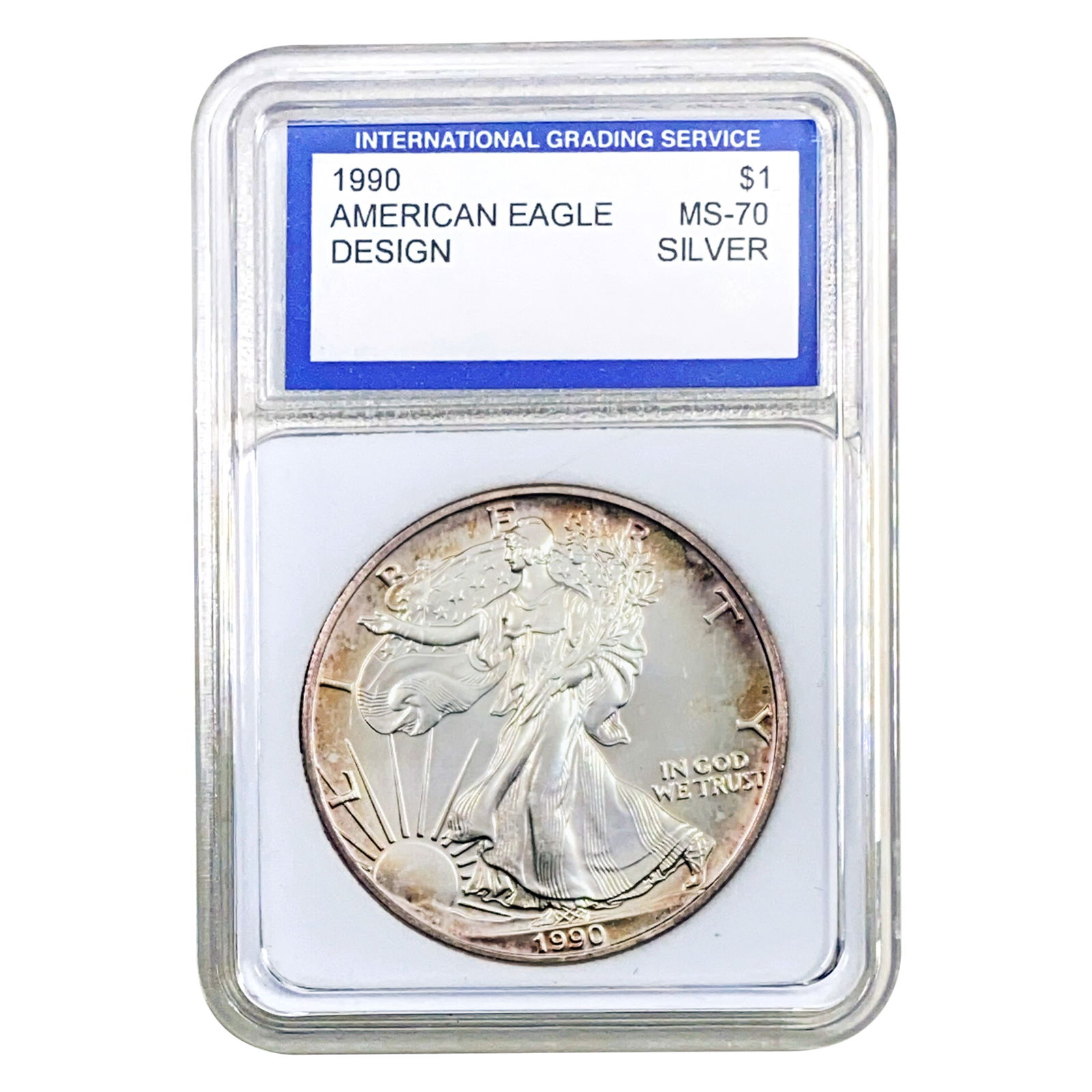 1990 $1 American Silver Eagle IGS MS-70 (1 of 2)