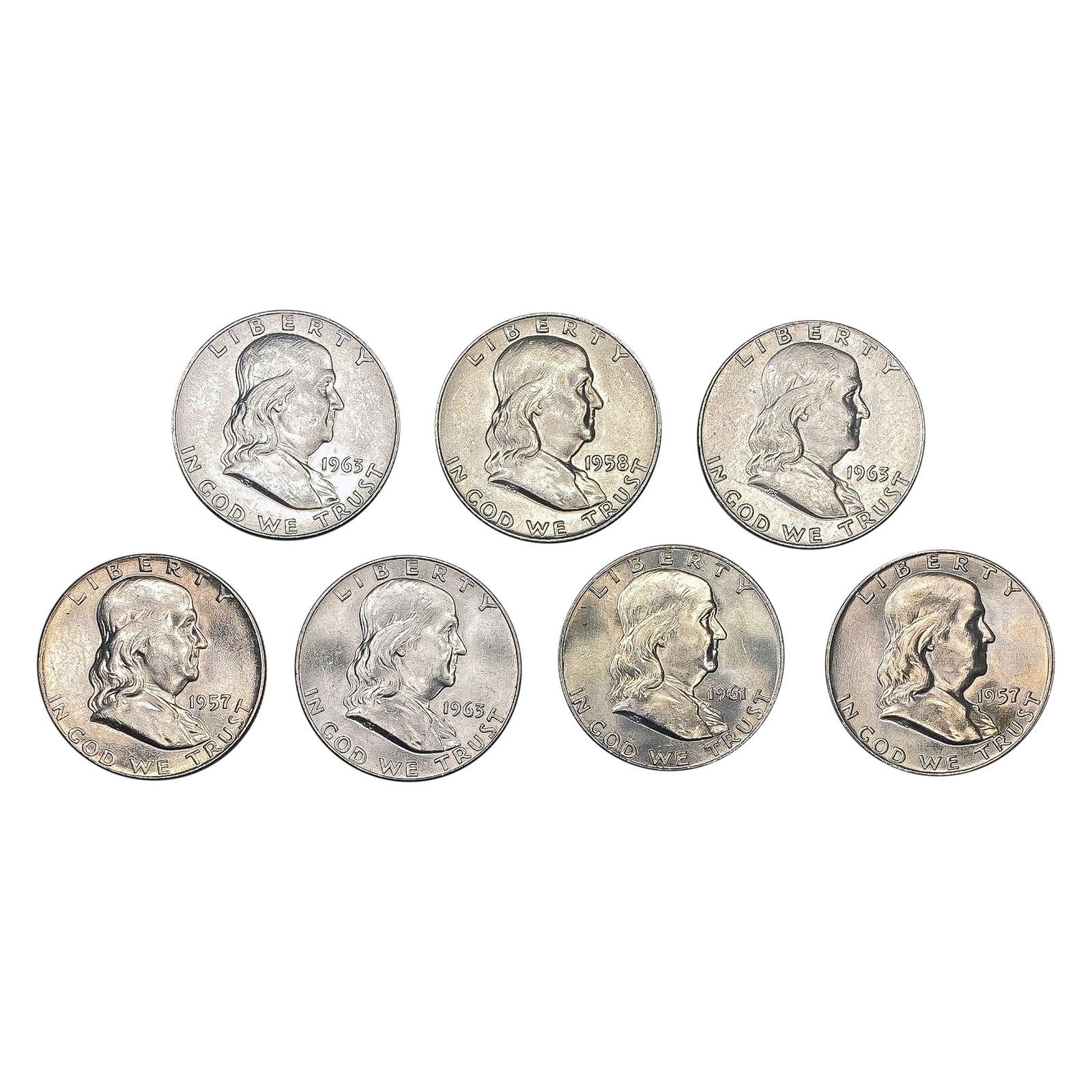 1957-1963 [7] Franklin Half Dollar (1 of 2)