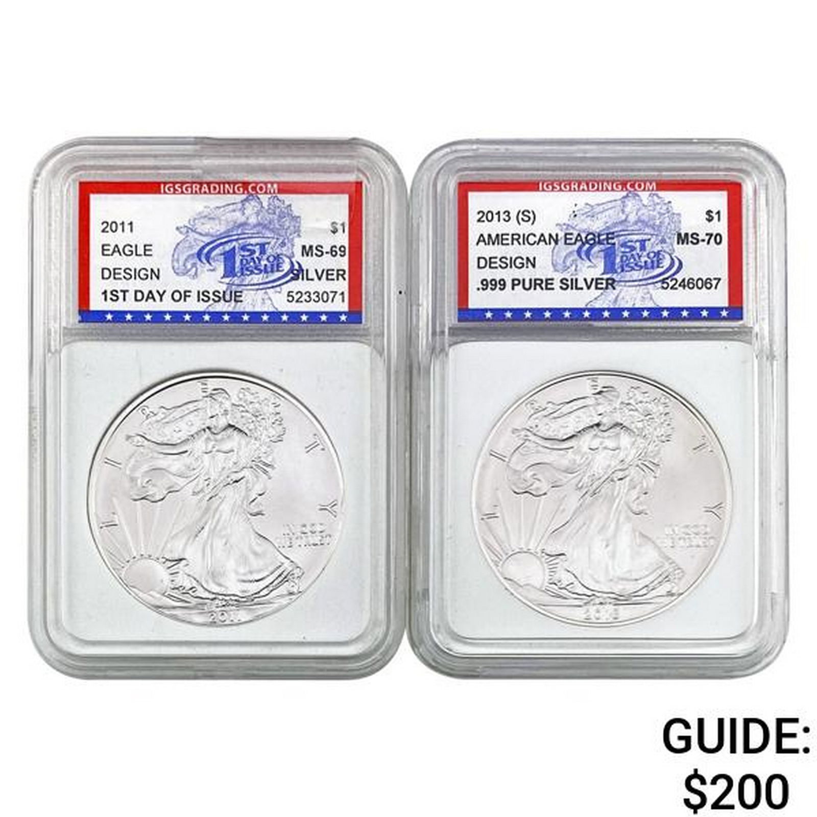 2011 $1 American Silver Eagle IGS MS69 (1 of 2)