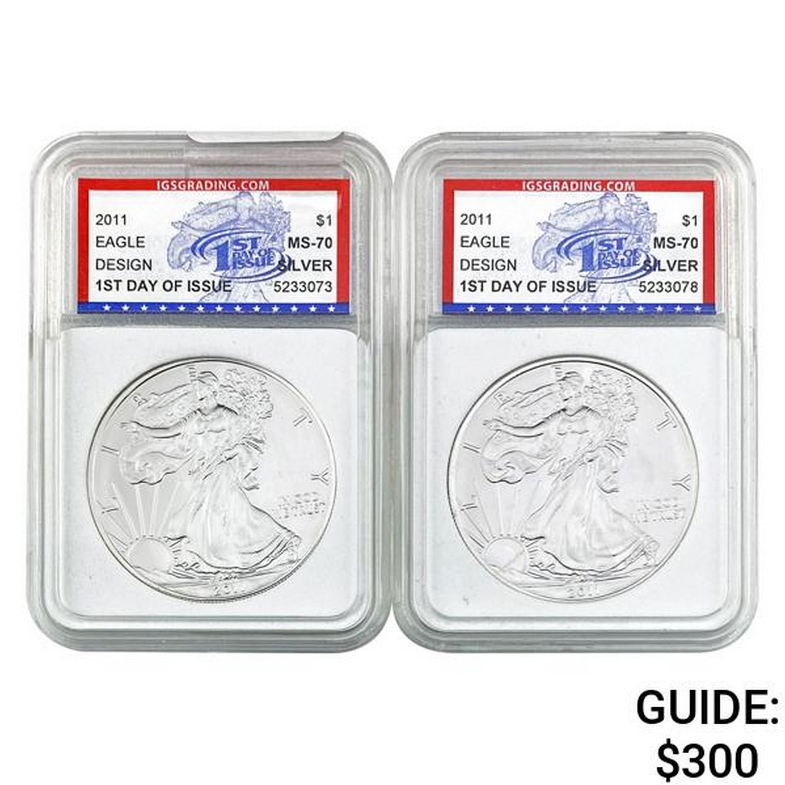 2011 $1 Silver Eagle IGS MS-70 (1 of 2)