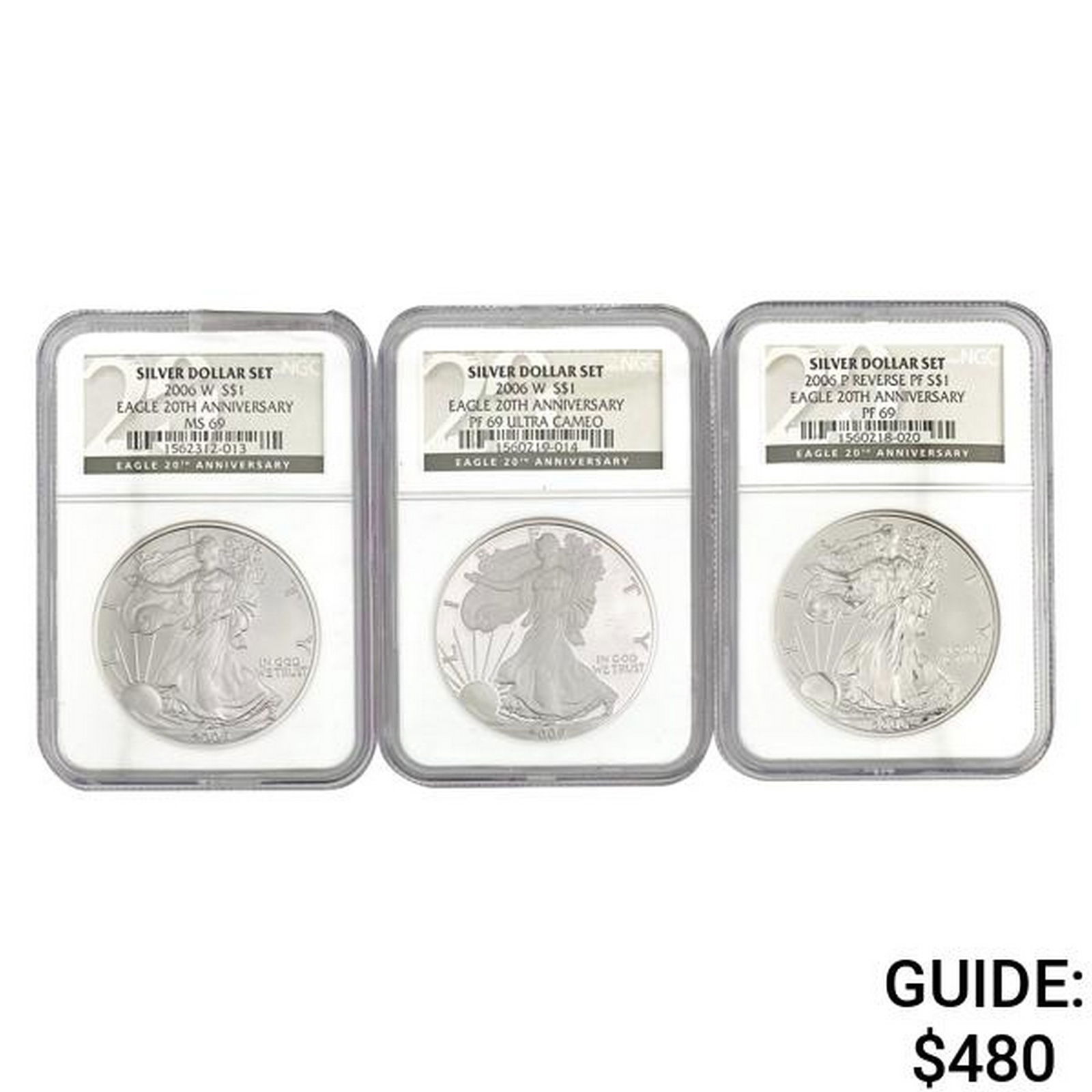 [3] 2006-W $1 Silver Eagle NGC MS69/PF69UC/PF69 (1 of 2)