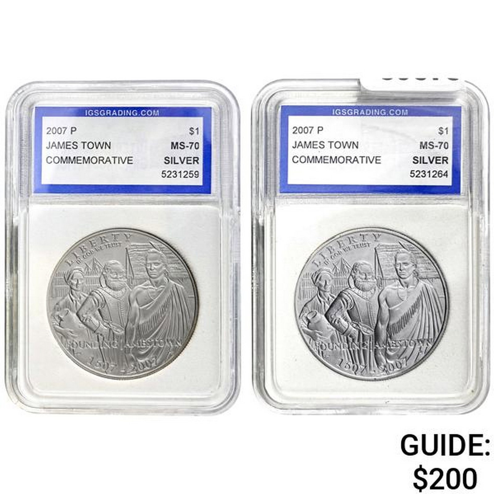 [2] 2007-P Jamestown $1 IGS MS-70: [2] 2007-P Jamestown $1 IGS MS-70