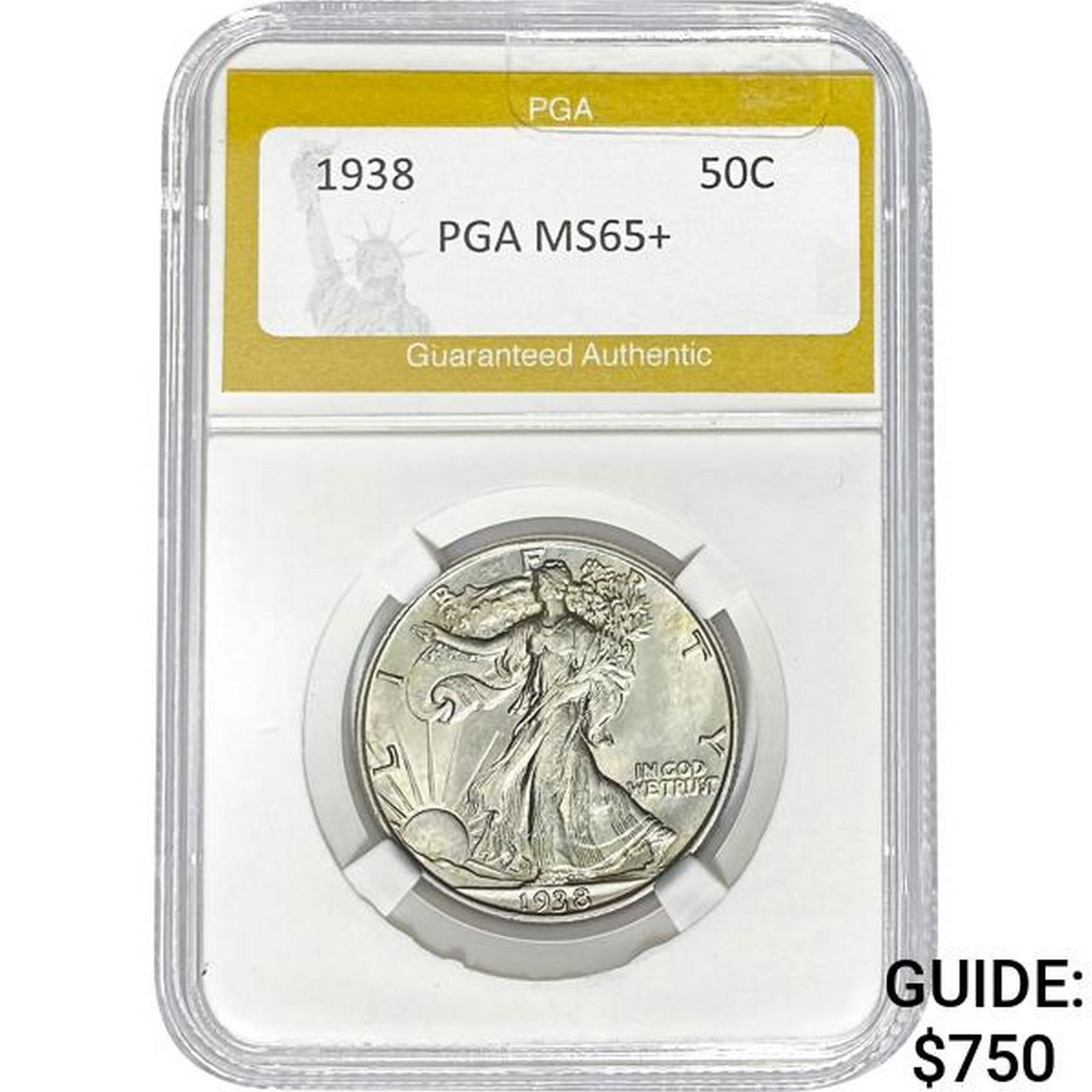 1938 Walking Liberty Half Dollar PGA MS6 (1 of 2)