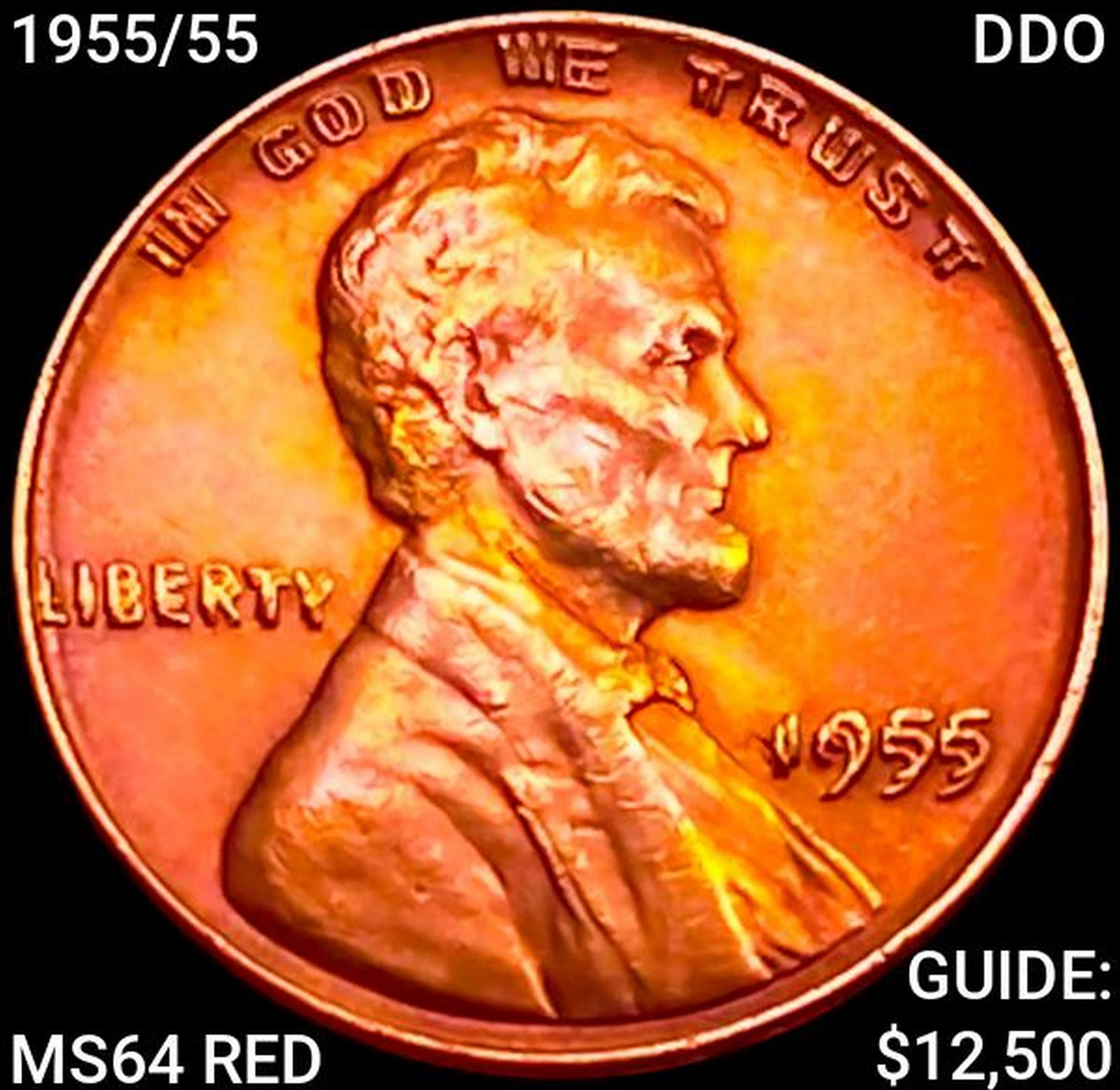 1955/55 DDO Wheat Cent CHOICE BU RD (1 of 2)