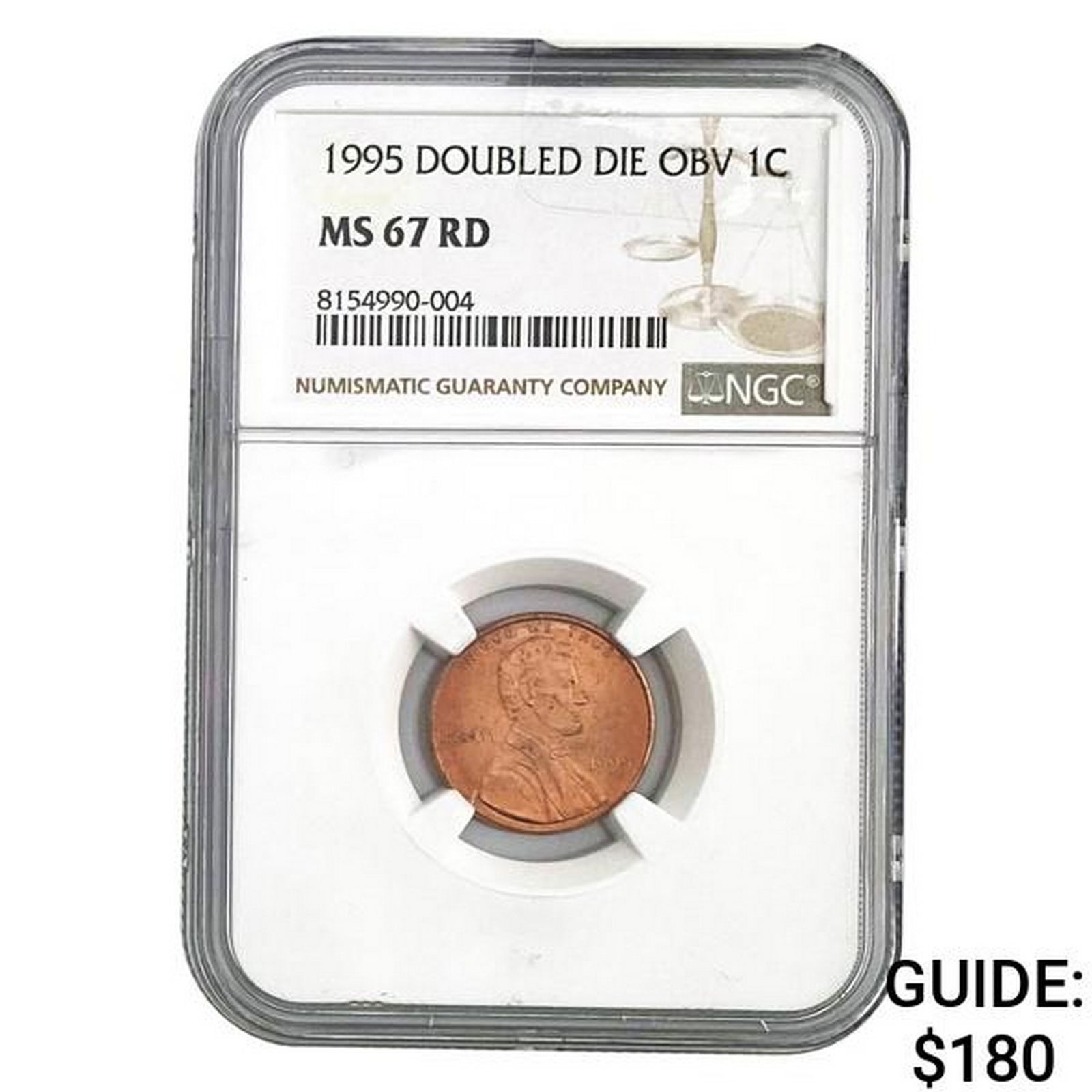 1995 Doubled Die Obv 1C NGC MS67 RD (1 of 2)
