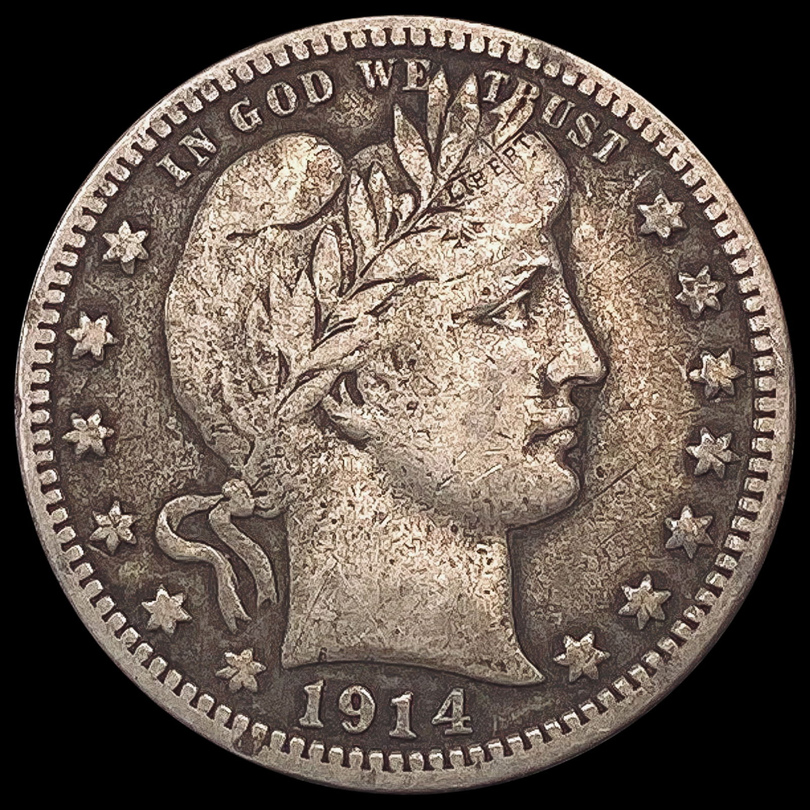 1914 Barber Quarter LIGHTLY CIRCULATED (1 of 2)