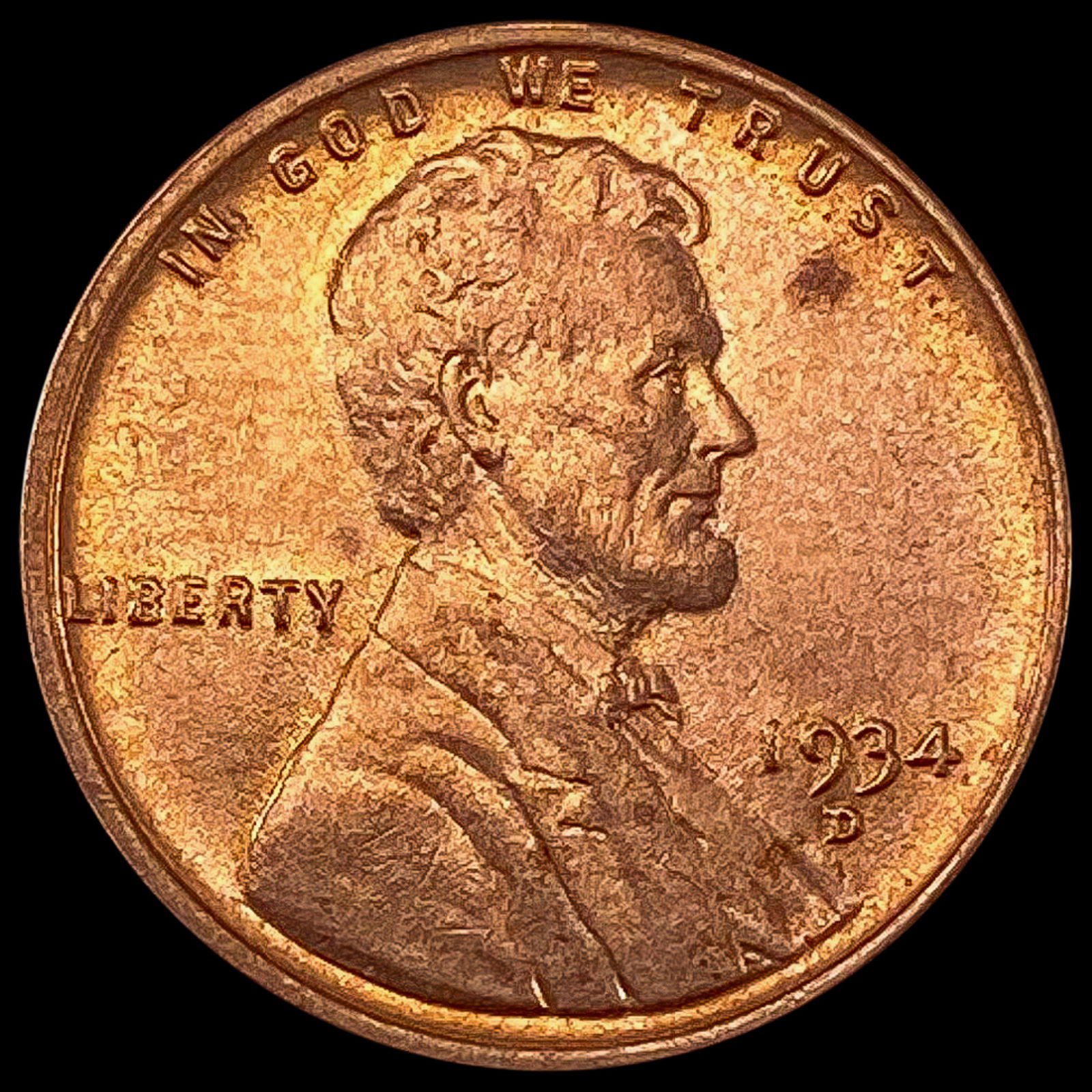 1934-D Lincoln Wheat Cent CHOICE BU (1 of 2)