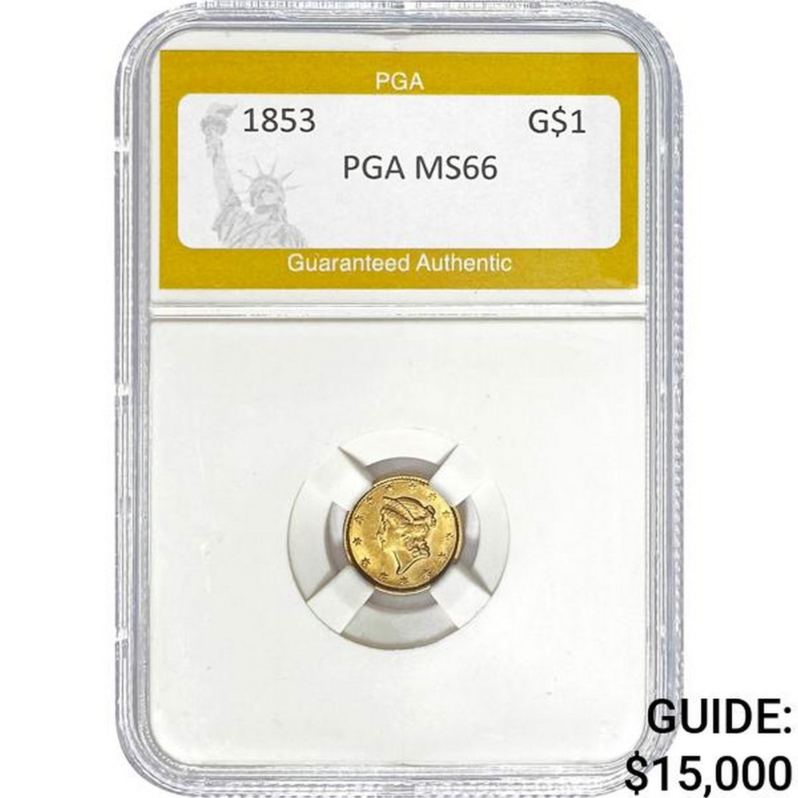 1853 Gold Dollar PGA MS66 (1 of 2)