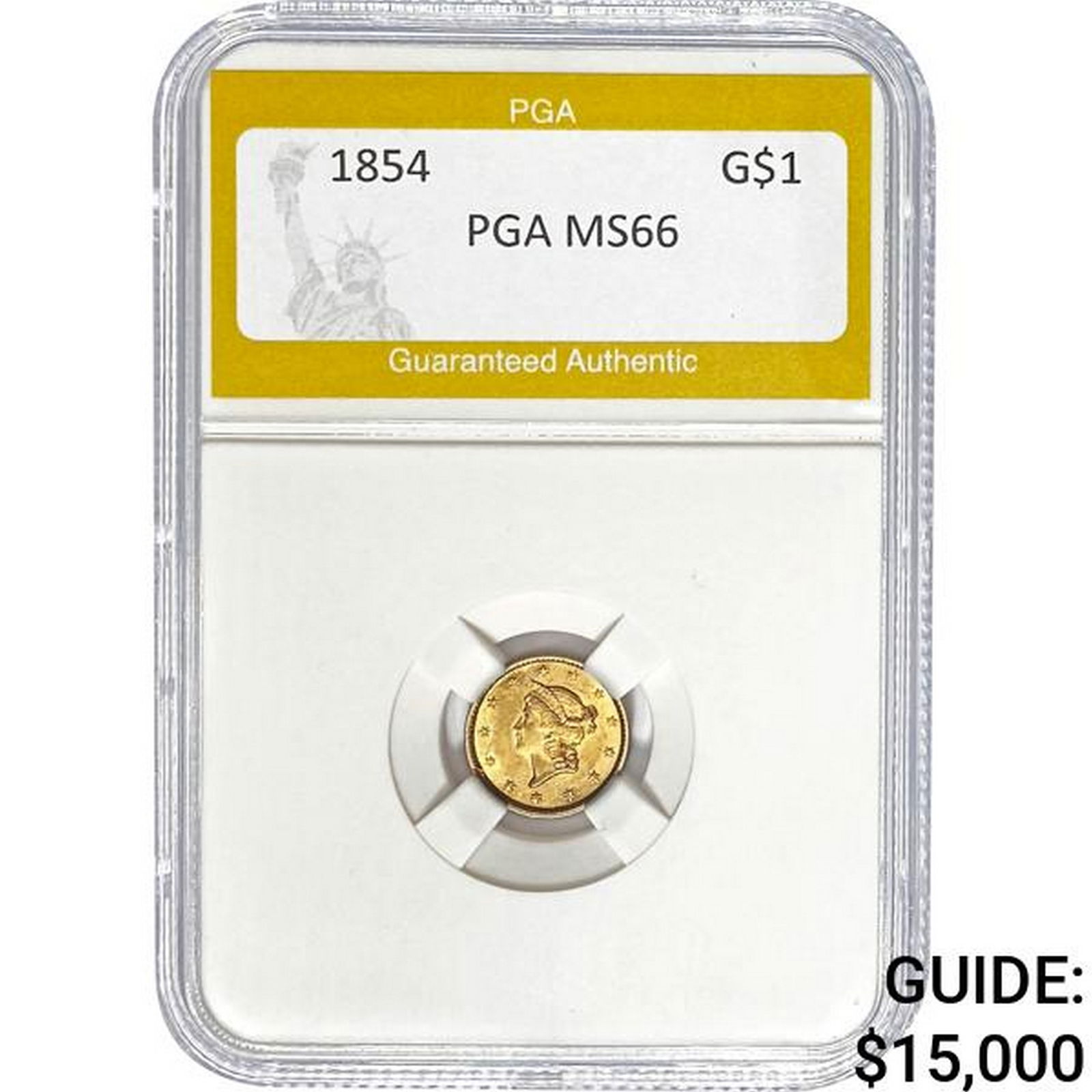 1854 Gold Dollar Type 1 PGA MS66 (1 of 2)