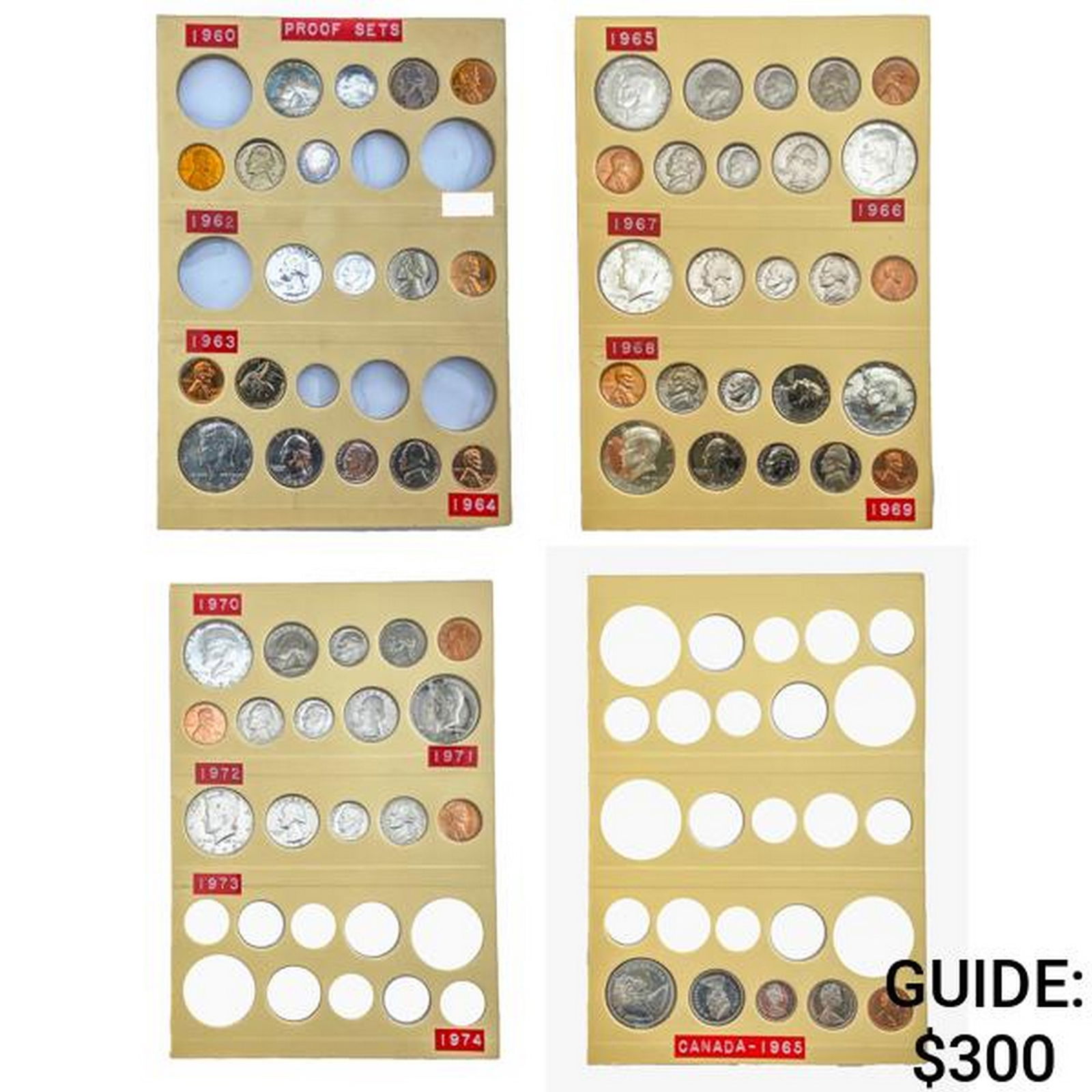 1960-1972 Proof/Mint Sets Album [63 Coins] (1 of 10)