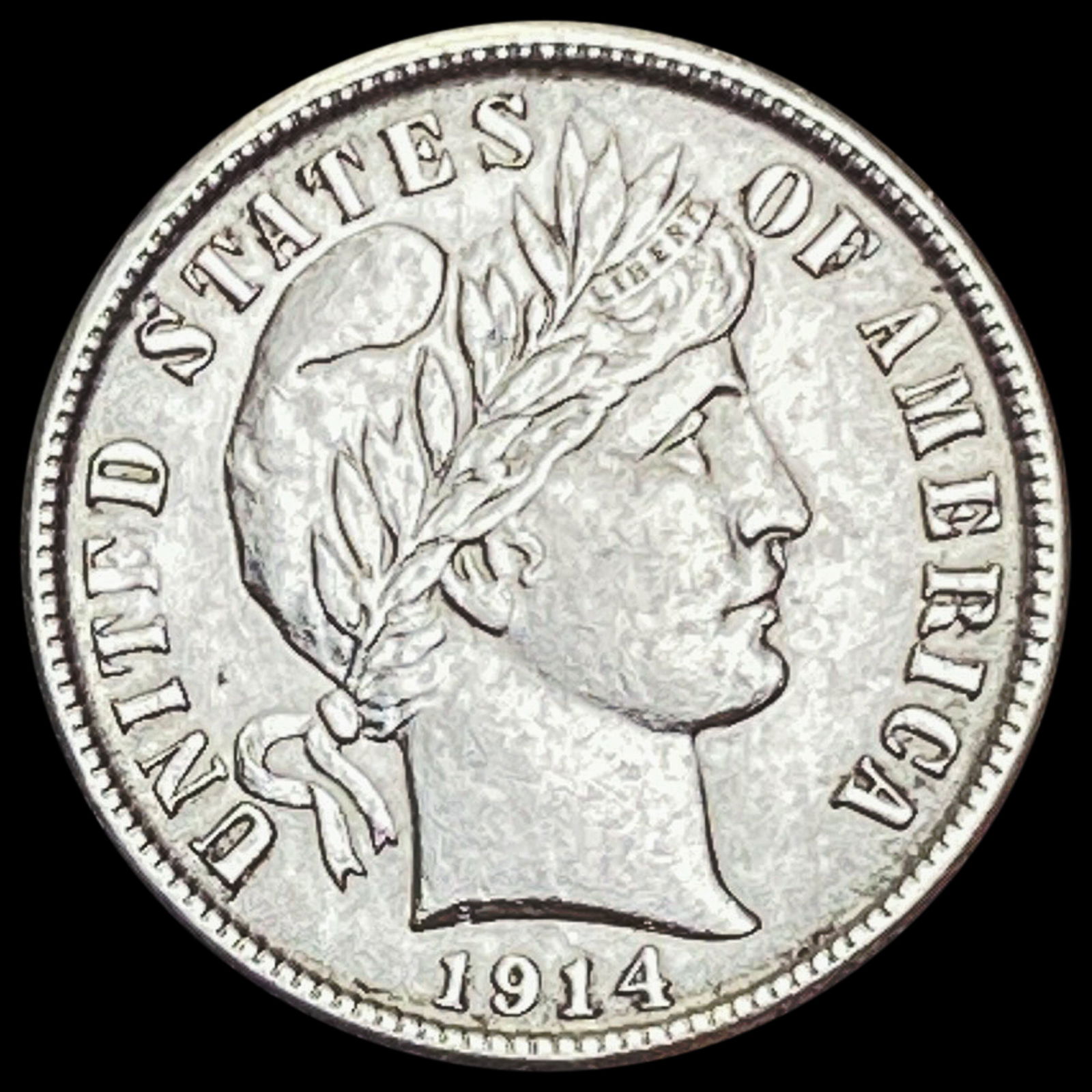 1914 Barber Dime GEM BU (1 of 2)