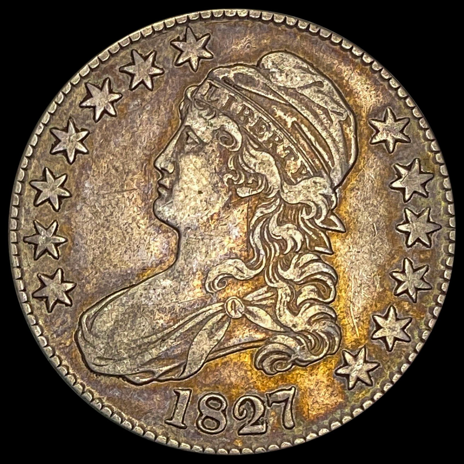 1827 Capped Bust Half Dollar CLOSELY UNCIRCULATED (1 of 2)