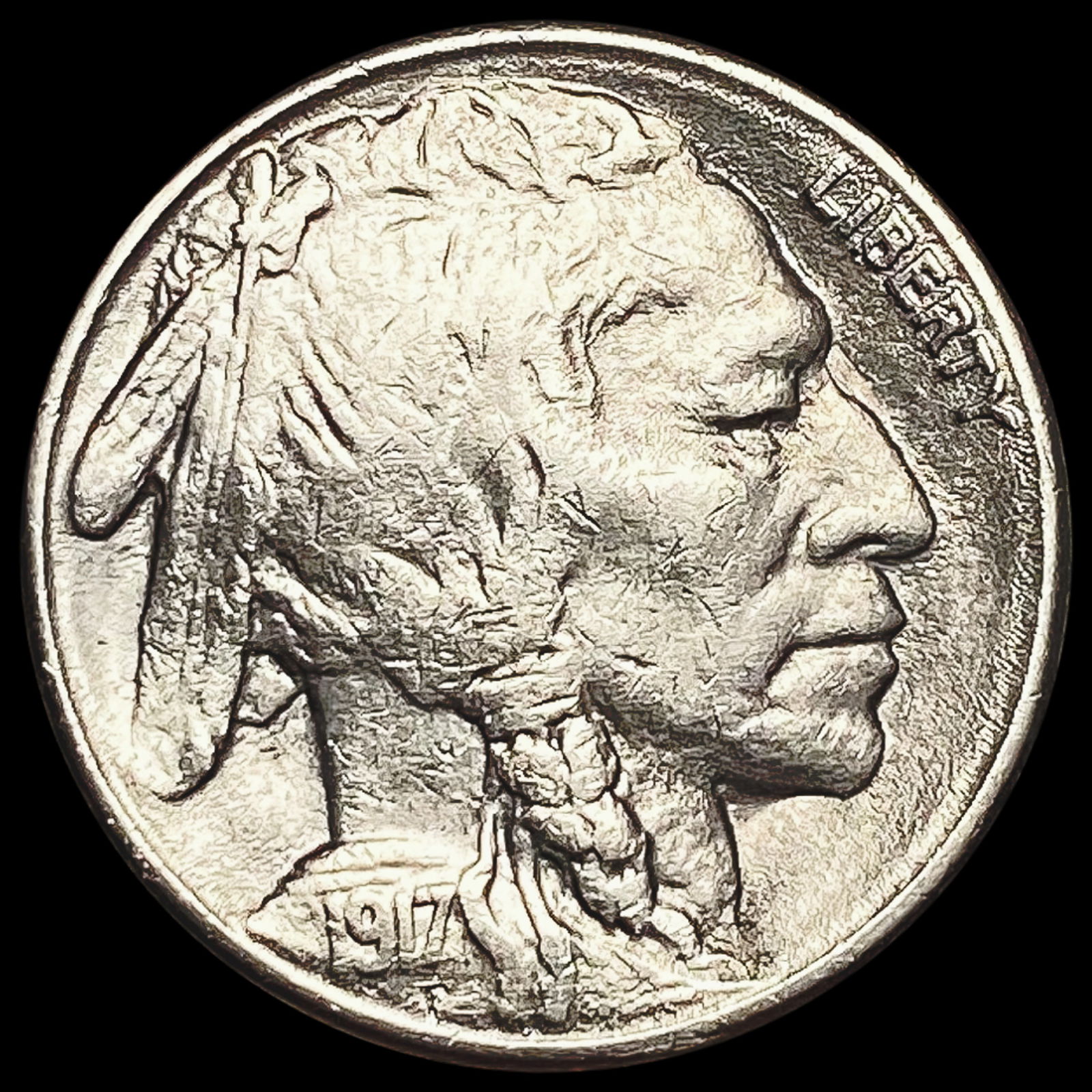 1917-S Buffalo Nickel CLOSELY UNCIRCULATED (1 of 2)