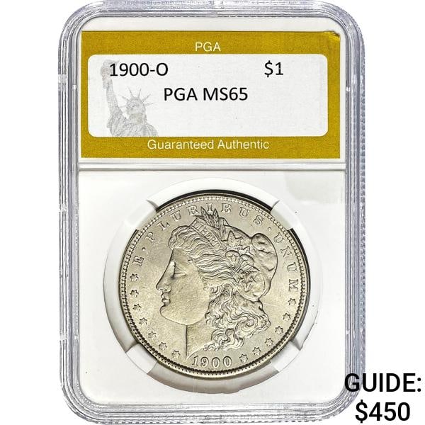 1900-O Morgan Silver Dollar PGA MS65 (1 of 2)