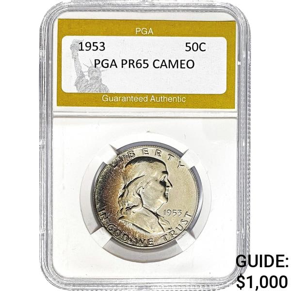 1953 Franklin Half Dollar PGA PR65 CAMEO (1 of 2)