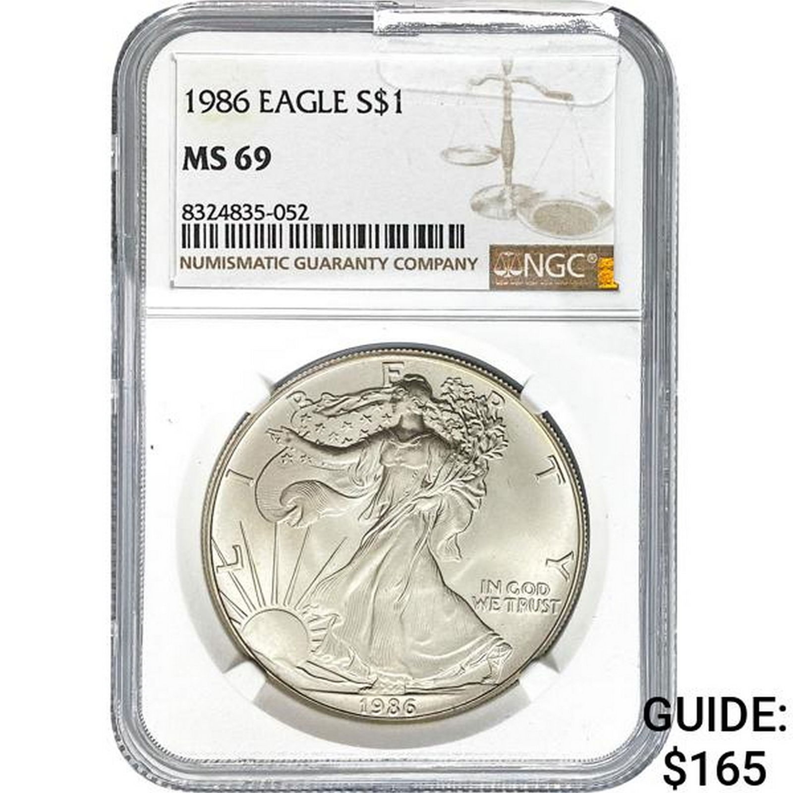 1986 American Silver Eagle NGC MS69 (1 of 2)