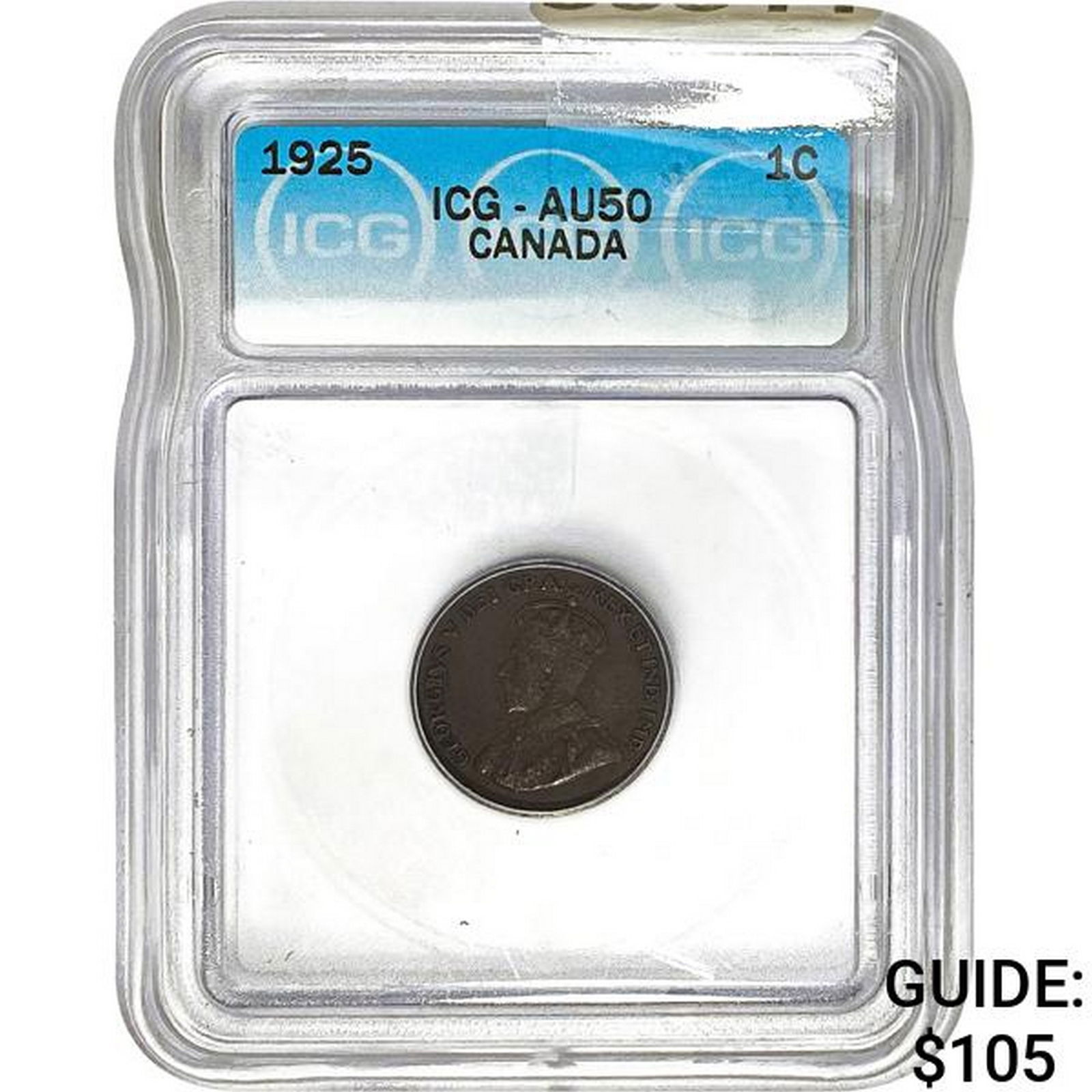 1925 Canada 1 Cent ICG AU50 (1 of 2)