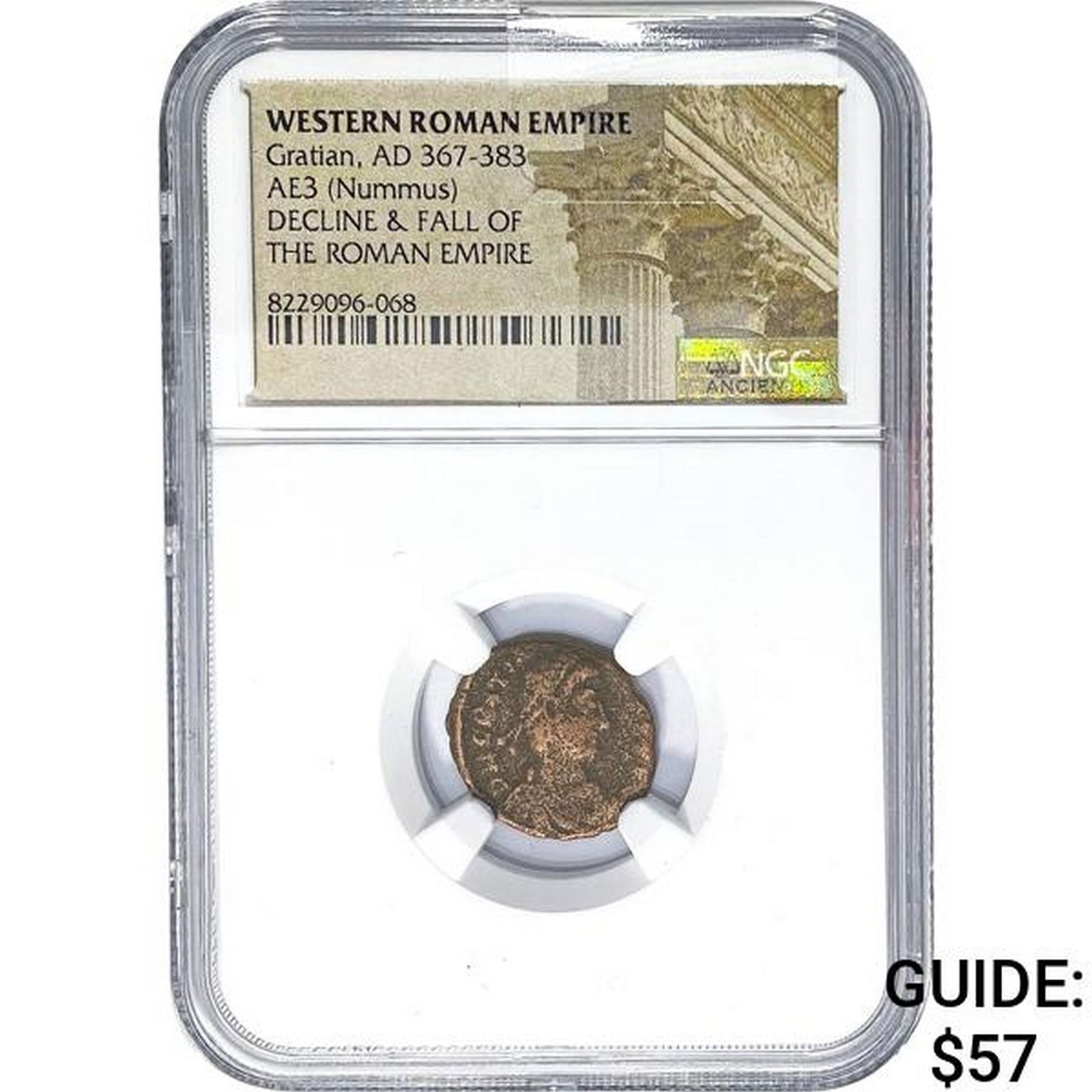 West Roman Gratian AD 367-383 AE3 Nummus (1 of 2)