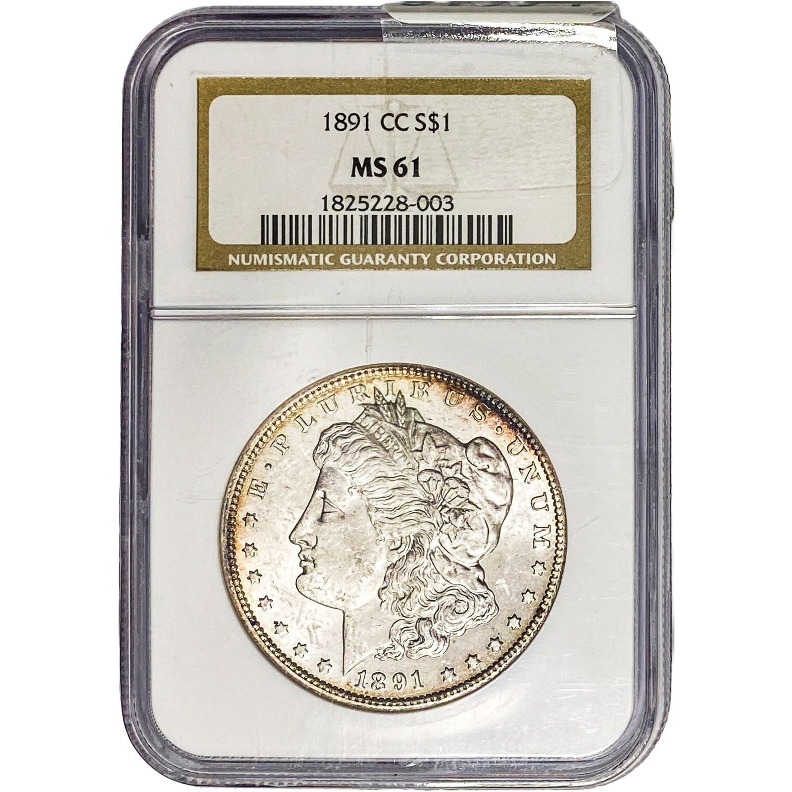 1891-CC Morgan Silver Dollar NGC MS61 (1 of 2)