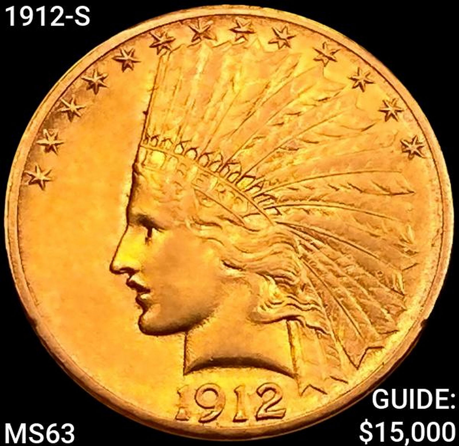 1912-S $10 Gold Eagle CHOICE BU (1 of 2)